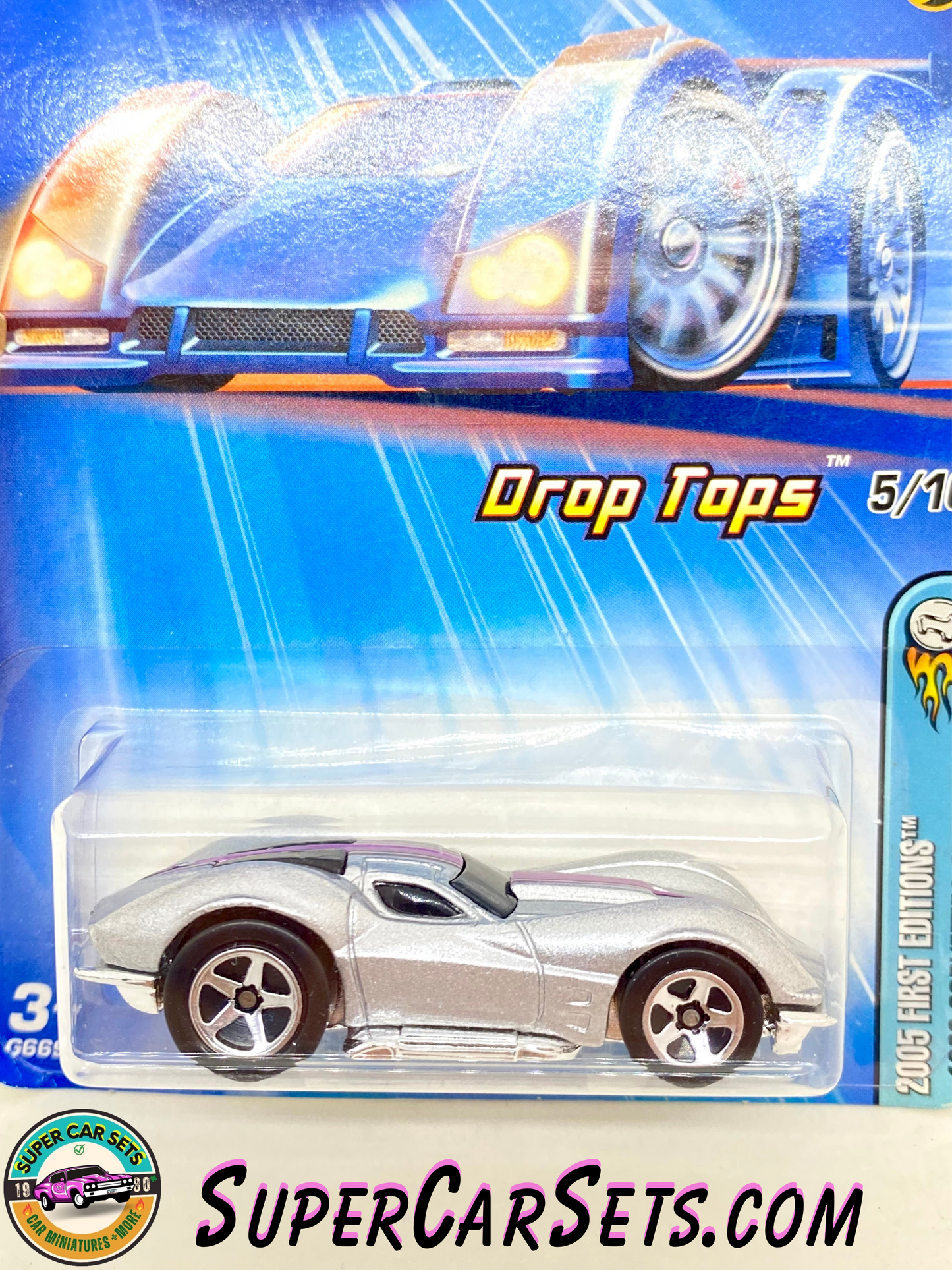 Hot Wheels (VINTAGE)  (Year launched 2005) - 2005 First Editions - Drop Tops (5/10) (#G6695) - 1963 Corvette Sting Ray