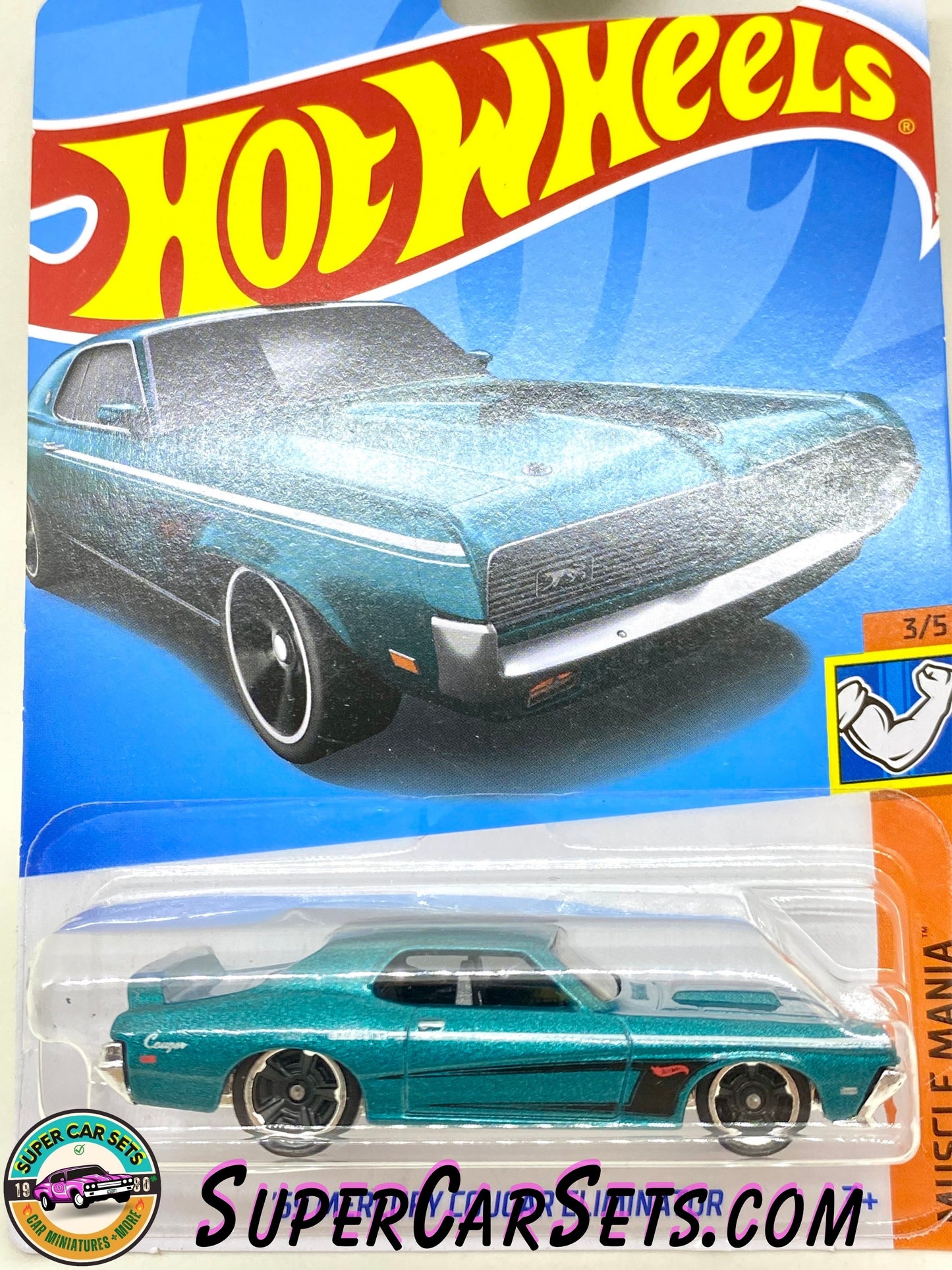 69 Mercury Cougar Eliminator (green/blue-ish colour) - Hot Wheels Muscle Mania 2024 (3/5) (171/250)