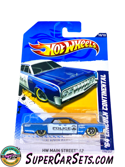 64 Lincoln Continental (Police) - Hot Wheels (VINTAGE) (Year launched 2012) HW Main Street 12 (10/10) (170/247)