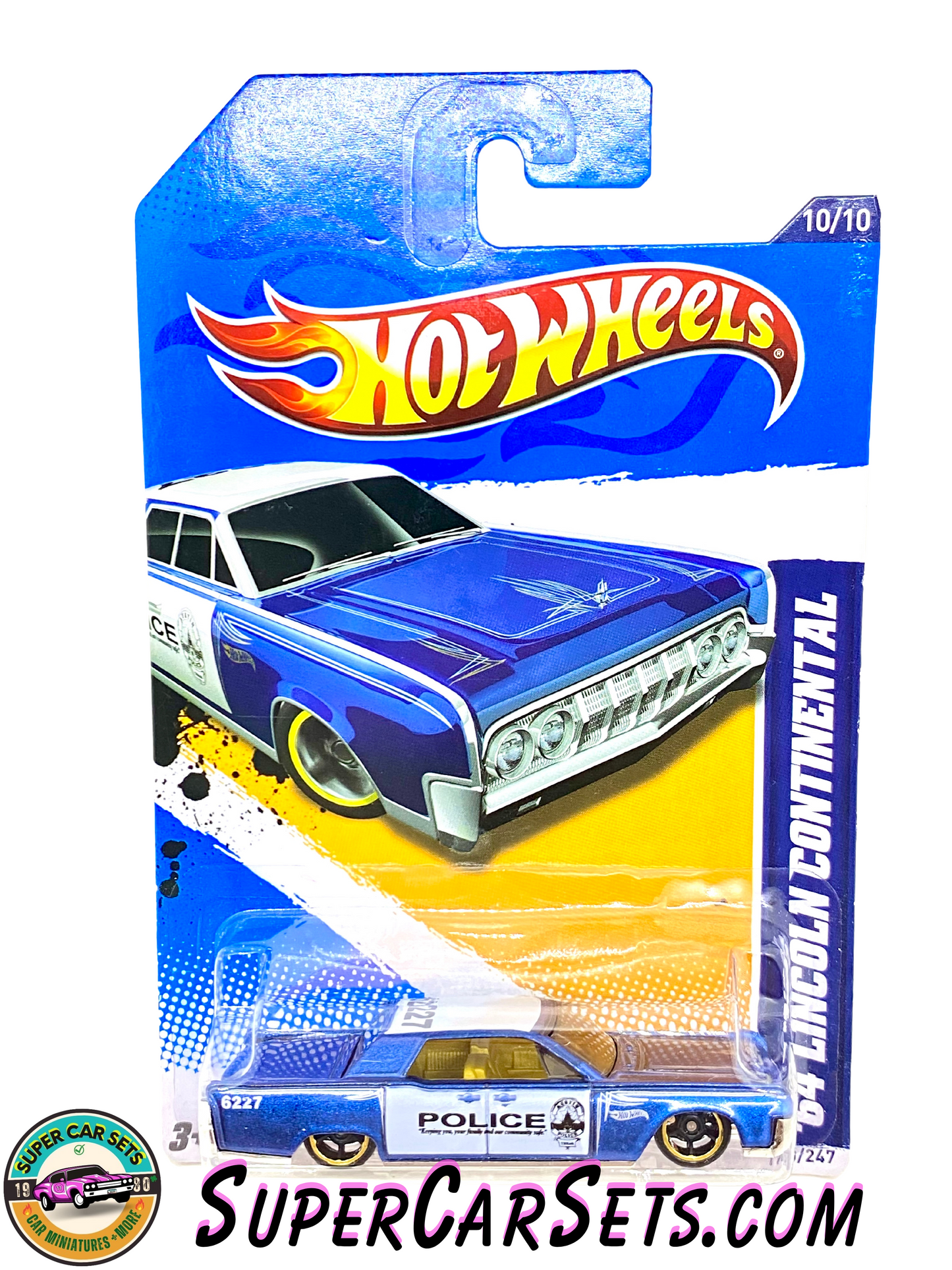 64 Lincoln Continental (Police) - Hot Wheels (VINTAGE) (Year launched 2012) HW Main Street 12 (10/10) (170/247)