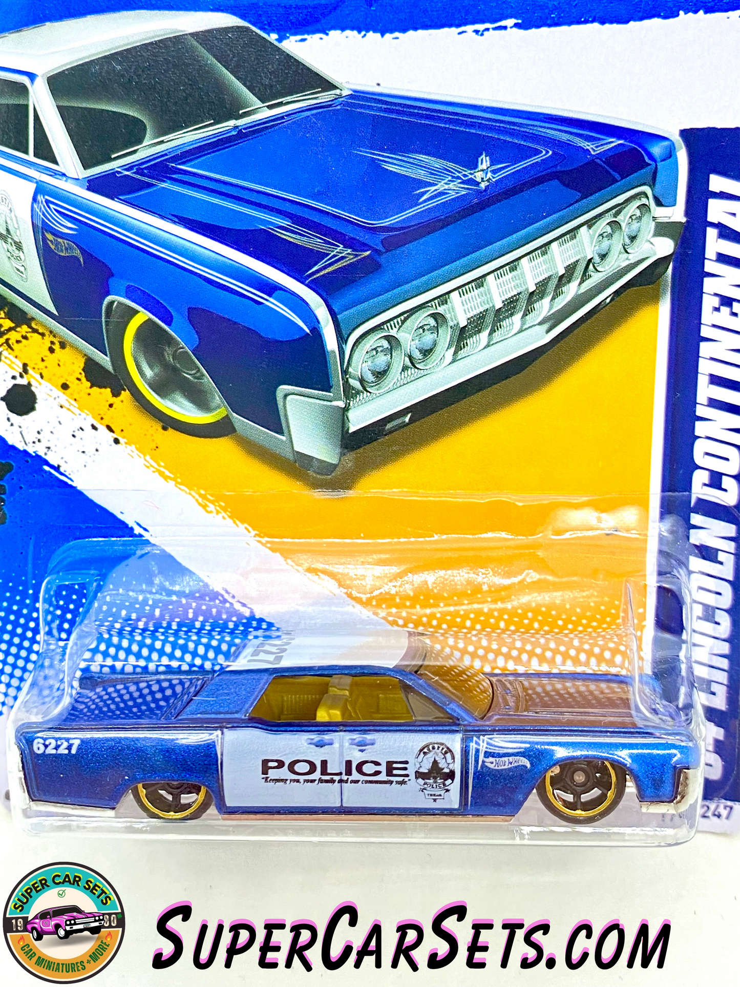 64 Lincoln Continental (Police) - Hot Wheels (VINTAGE) (Year launched 2012) HW Main Street 12 (10/10) (170/247)