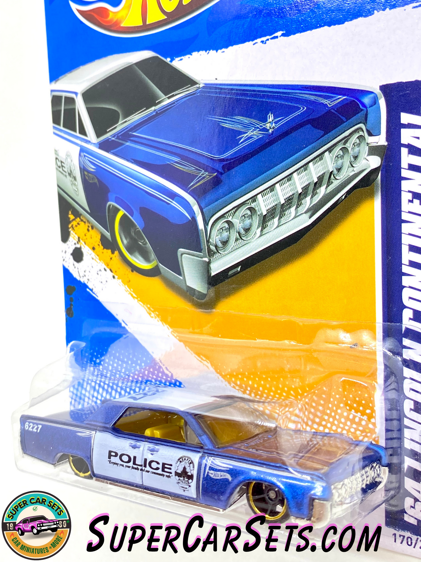 64 Lincoln Continental (Police) - Hot Wheels (VINTAGE) (Year launched 2012) HW Main Street 12 (10/10) (170/247)