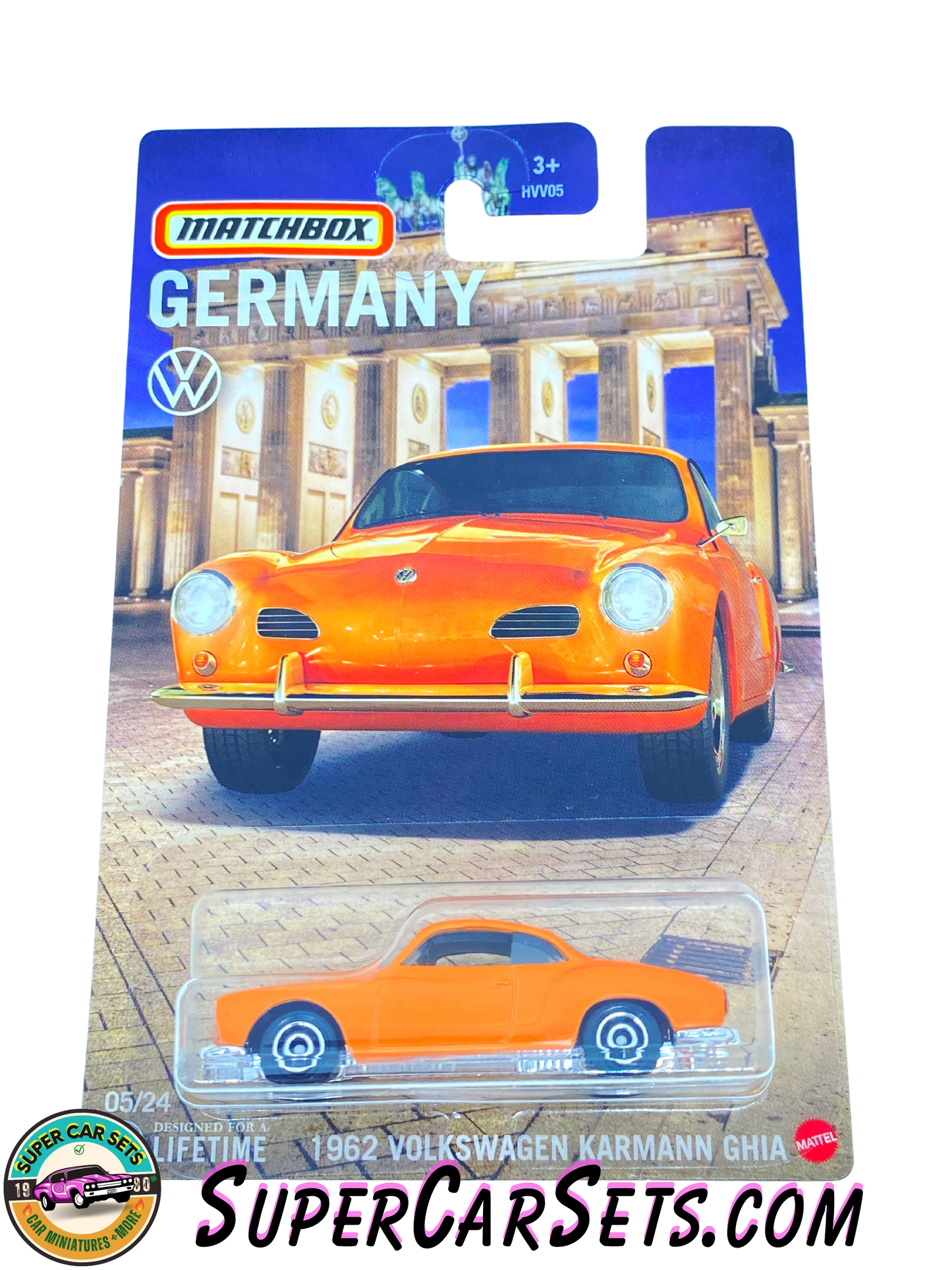 1962 Volkswagen Karmann Ghia (orange colour) - Matchbox Germany (5/24)