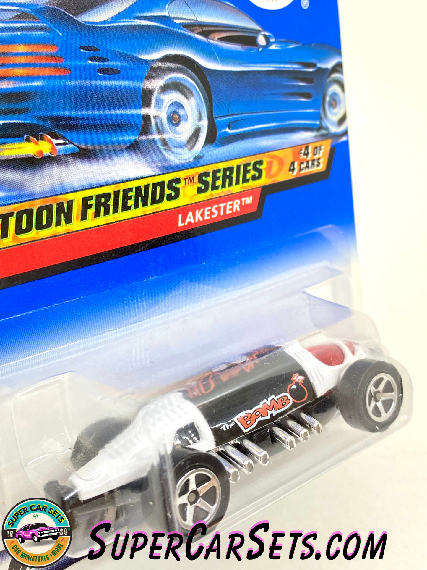 Hot Wheels (VINTAGE) (Year launched 1999) - Car-Toon Friends Series (4/4) (#21336) - Lakester (card bent)