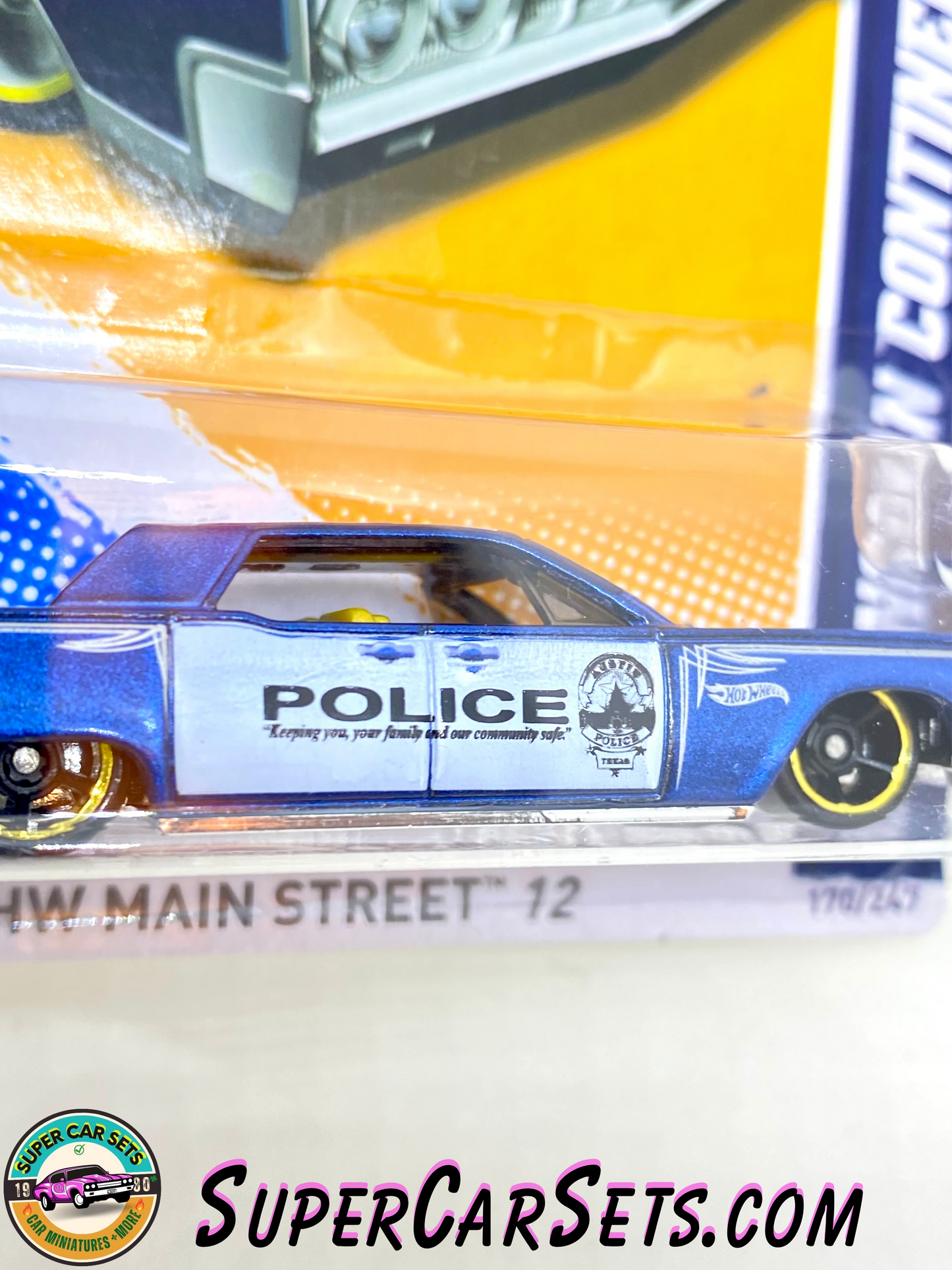 64 Lincoln Continental (Police) - Hot Wheels (VINTAGE) (Year launched 2012) HW Main Street 12 (10/10) (170/247)