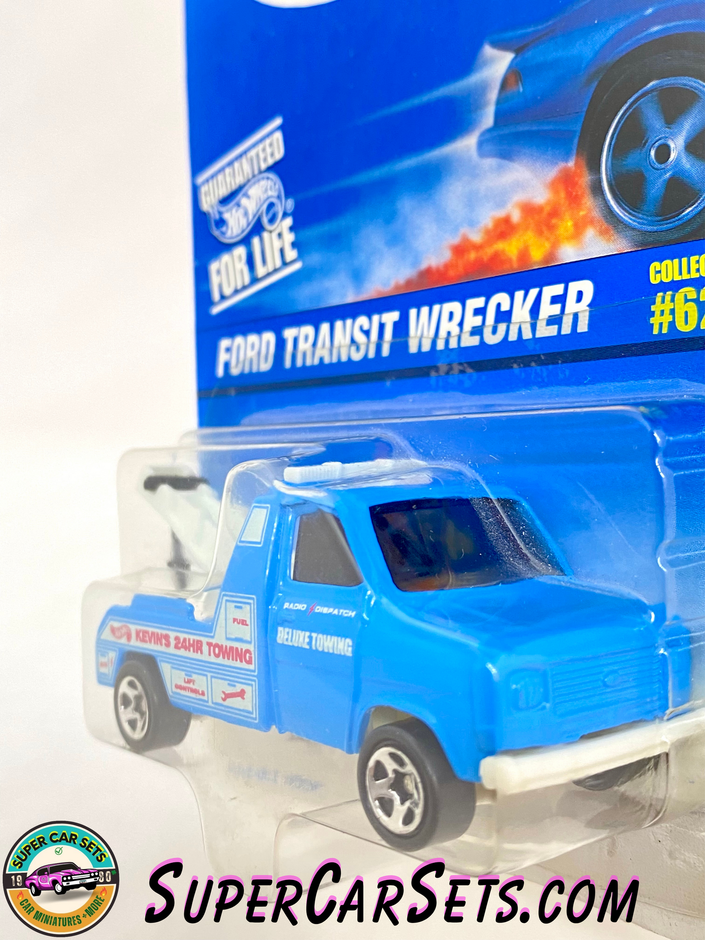 Hot Wheels (VINTAGE) (Year launched 1997) - Ford Transit Wrecker  (#620) ("Kevin’s 24hr Towing”)