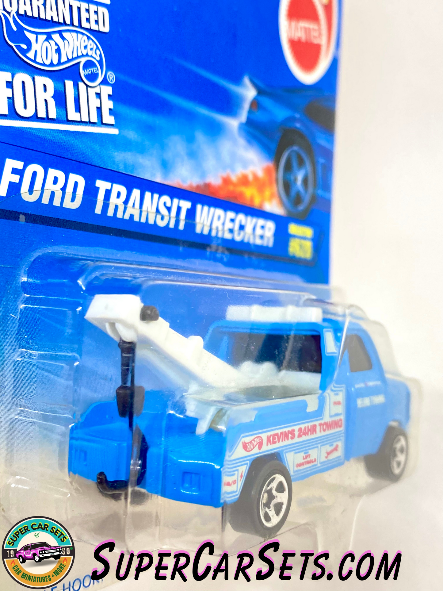 Hot Wheels (VINTAGE) (Year launched 1997) - Ford Transit Wrecker  (#620) ("Kevin’s 24hr Towing”)