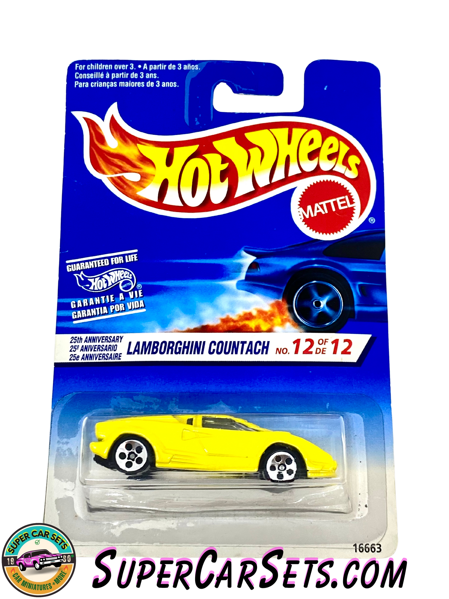 Hot Wheels (VINTAGE) (Year launched 1997) - 25th Anniversary Lamborghini Countach (12/12) (#16663)