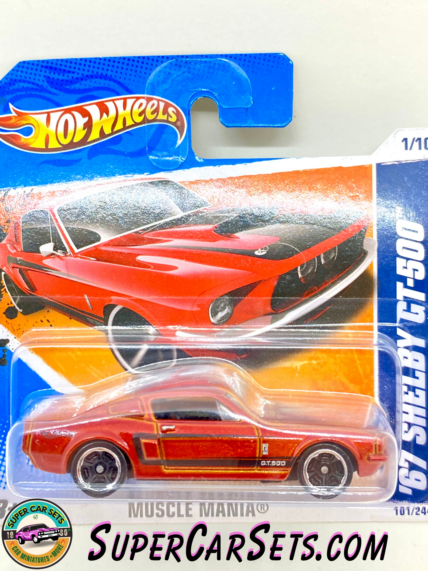 67 Shelby GT-500 (red colour) (short card) - Hot Wheels Muscle Mania - 2011 (1/10) (101/244)