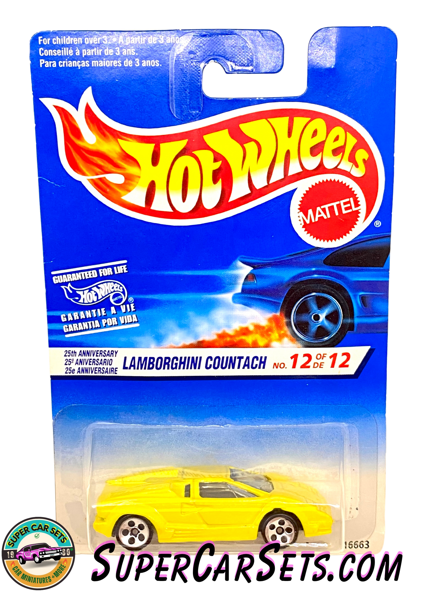 Hot Wheels (VINTAGE) (Year launched 1997) - 25th Anniversary Lamborghini Countach (12/12) (#16663)