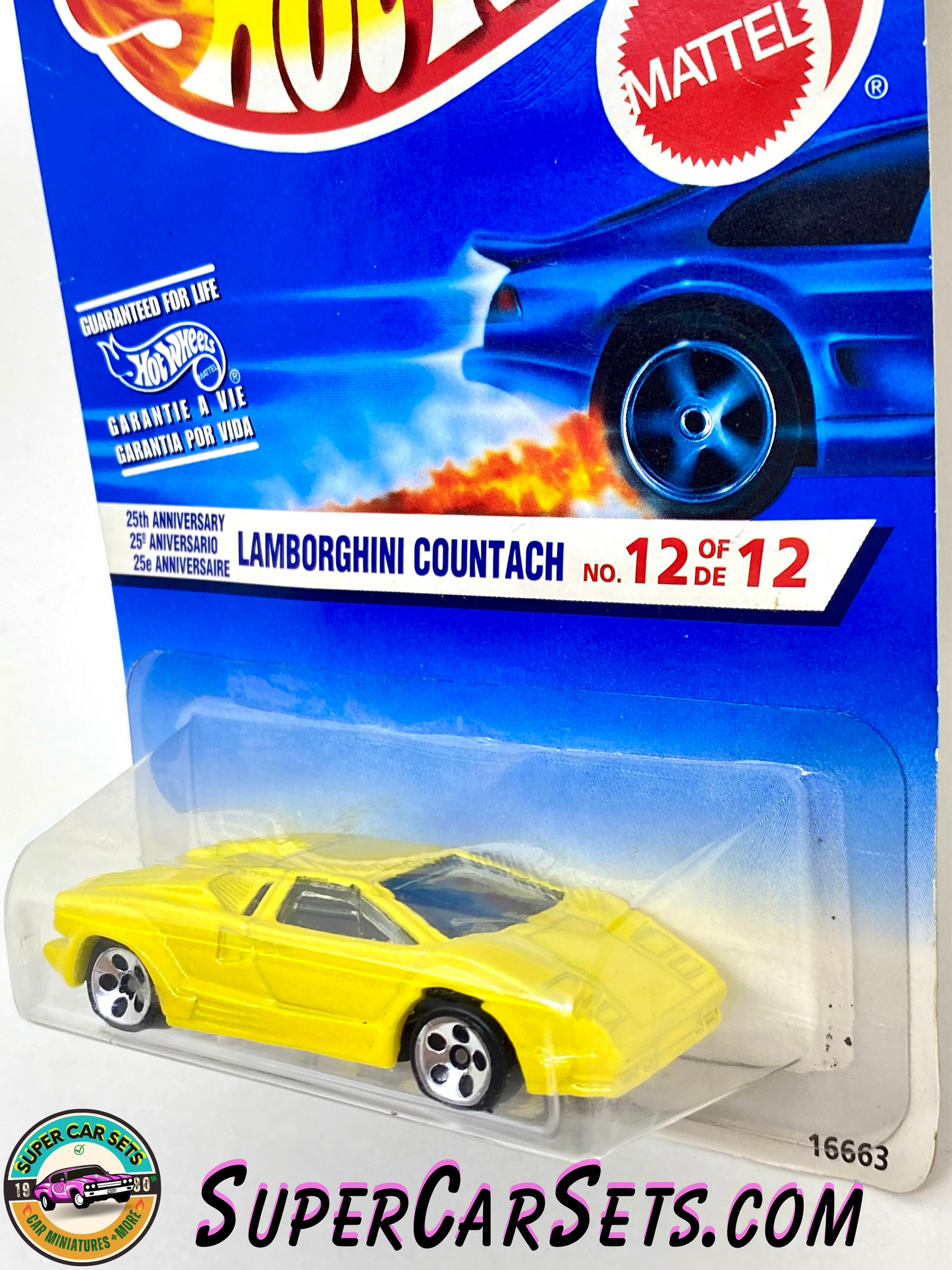 Hot Wheels (VINTAGE) (Year launched 1997) - 25th Anniversary Lamborghini Countach (12/12) (#16663)