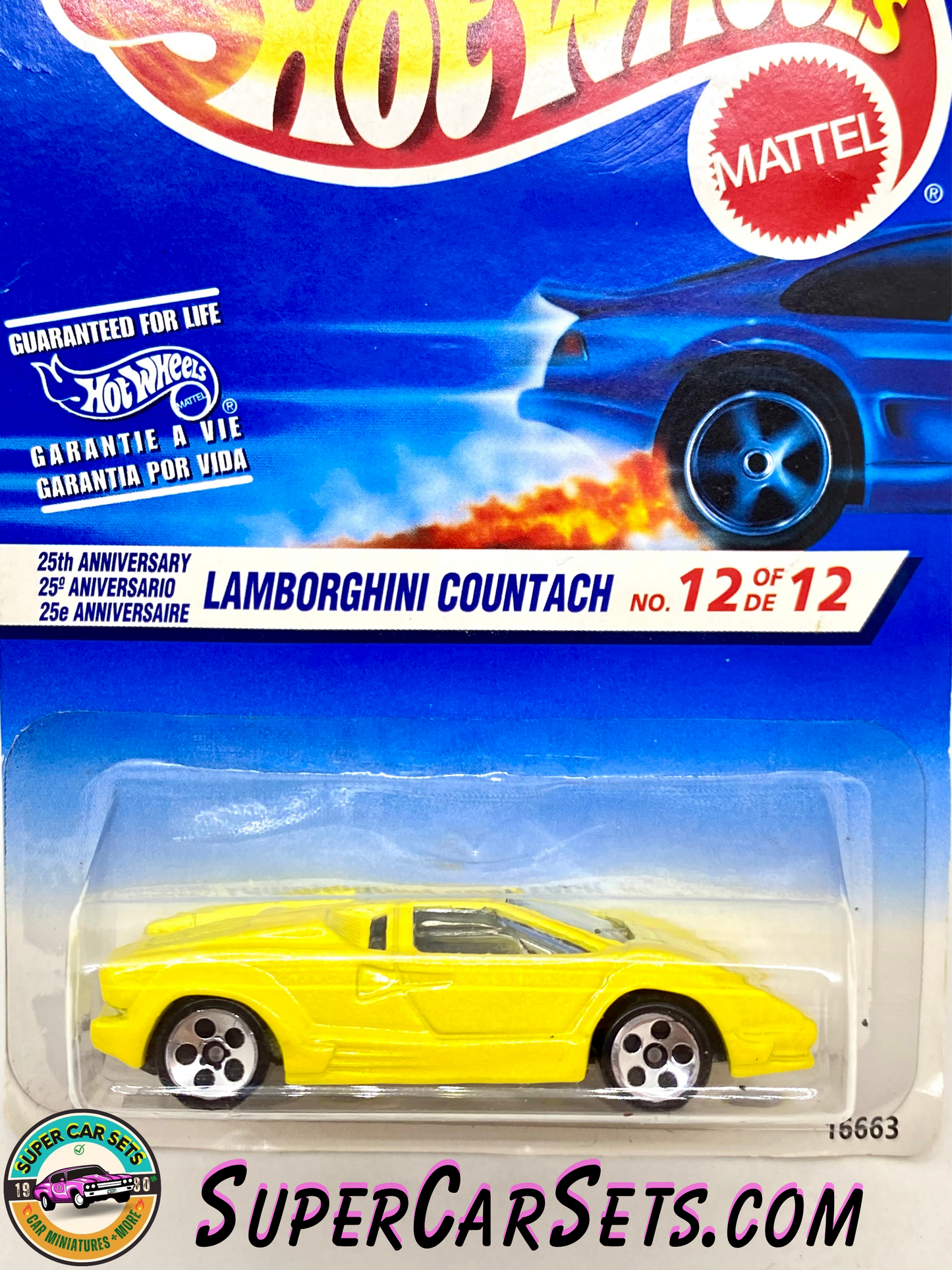 Hot Wheels (VINTAGE) (Year launched 1997) - 25th Anniversary Lamborghini Countach (12/12) (#16663)