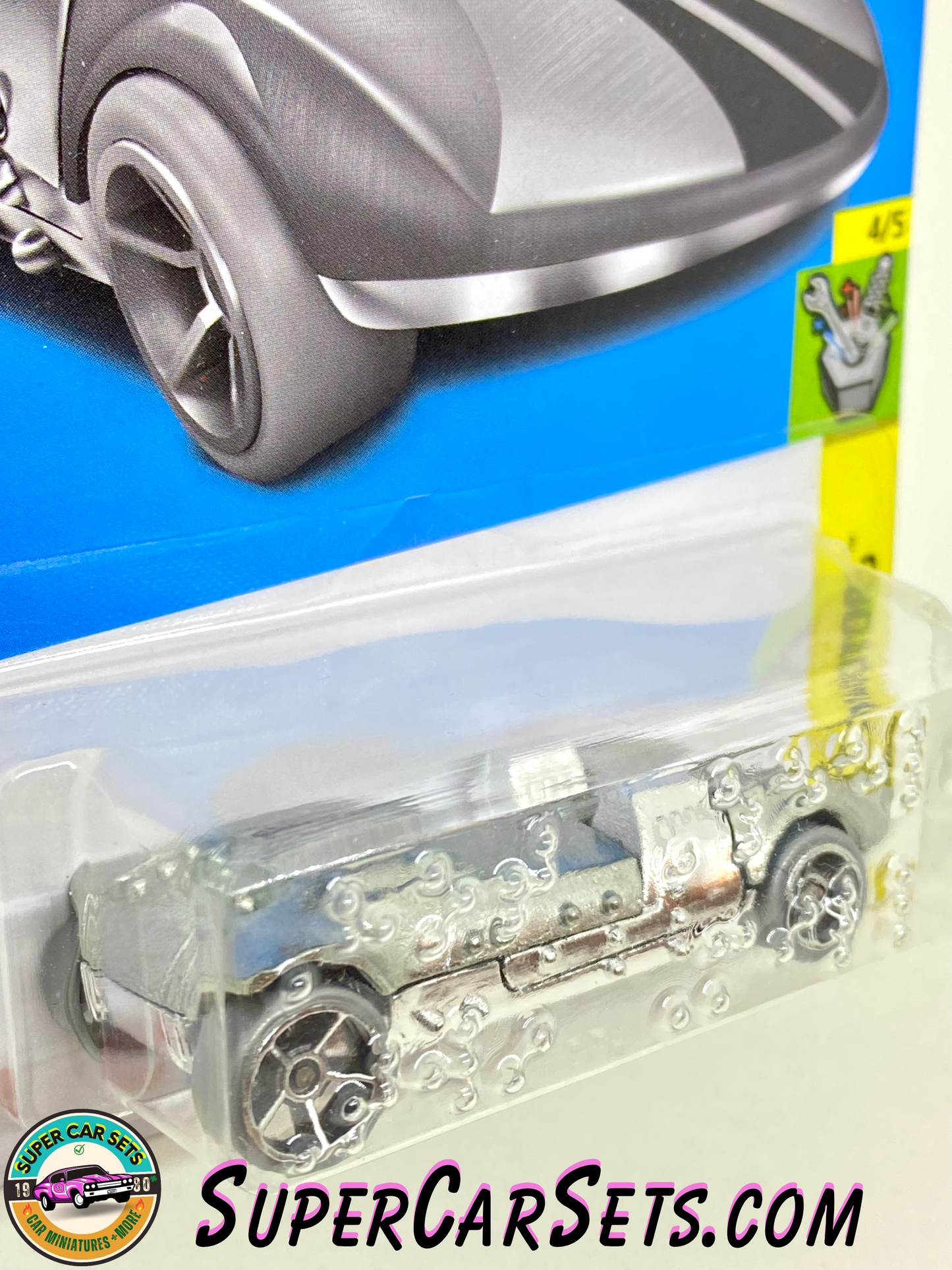 HW Braille Racer - Twin Mill (silver colour) - Hot Wheels Experimotors (4/5) (85/250)