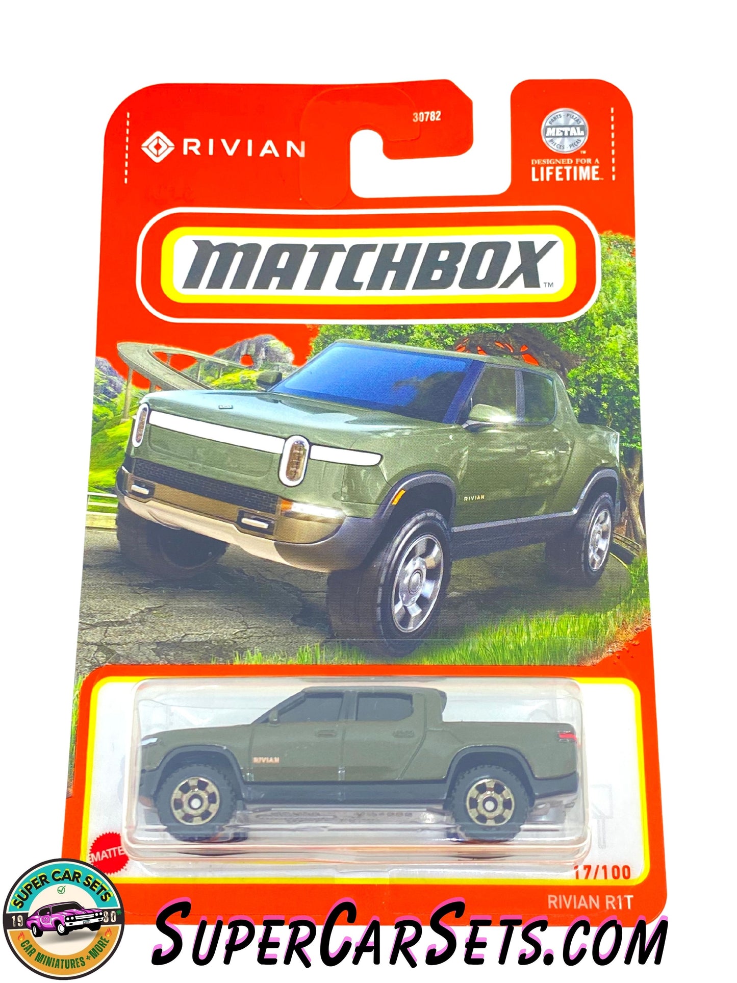 Rivian R1T (17/100) (olive green colour) - Matchbox