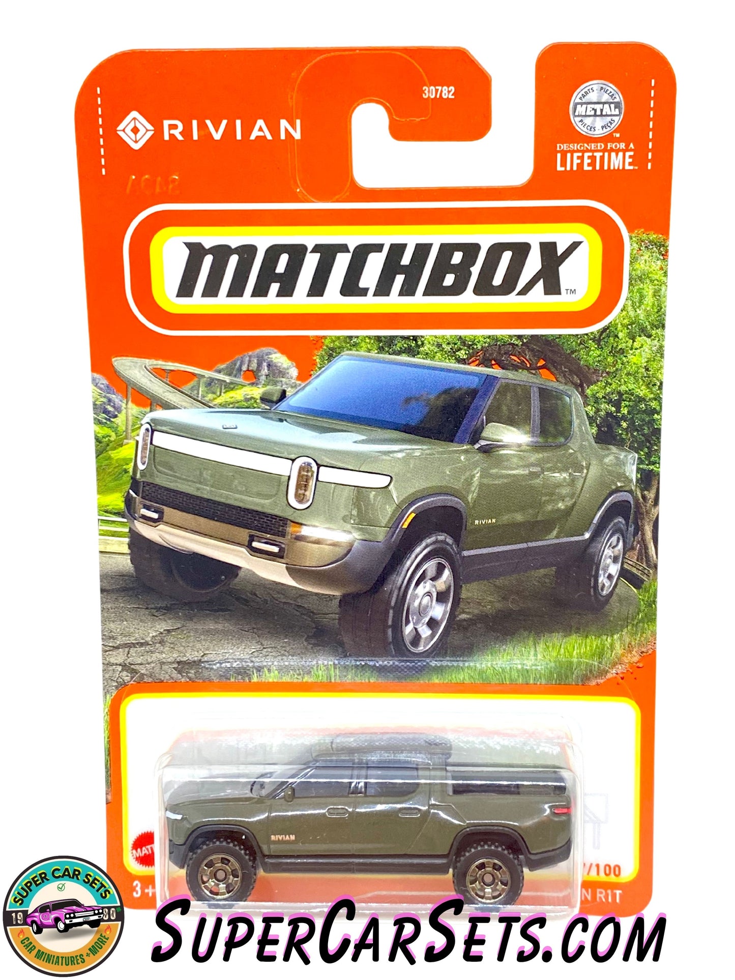 Rivian R1T (17/100) (olive green colour) - Matchbox