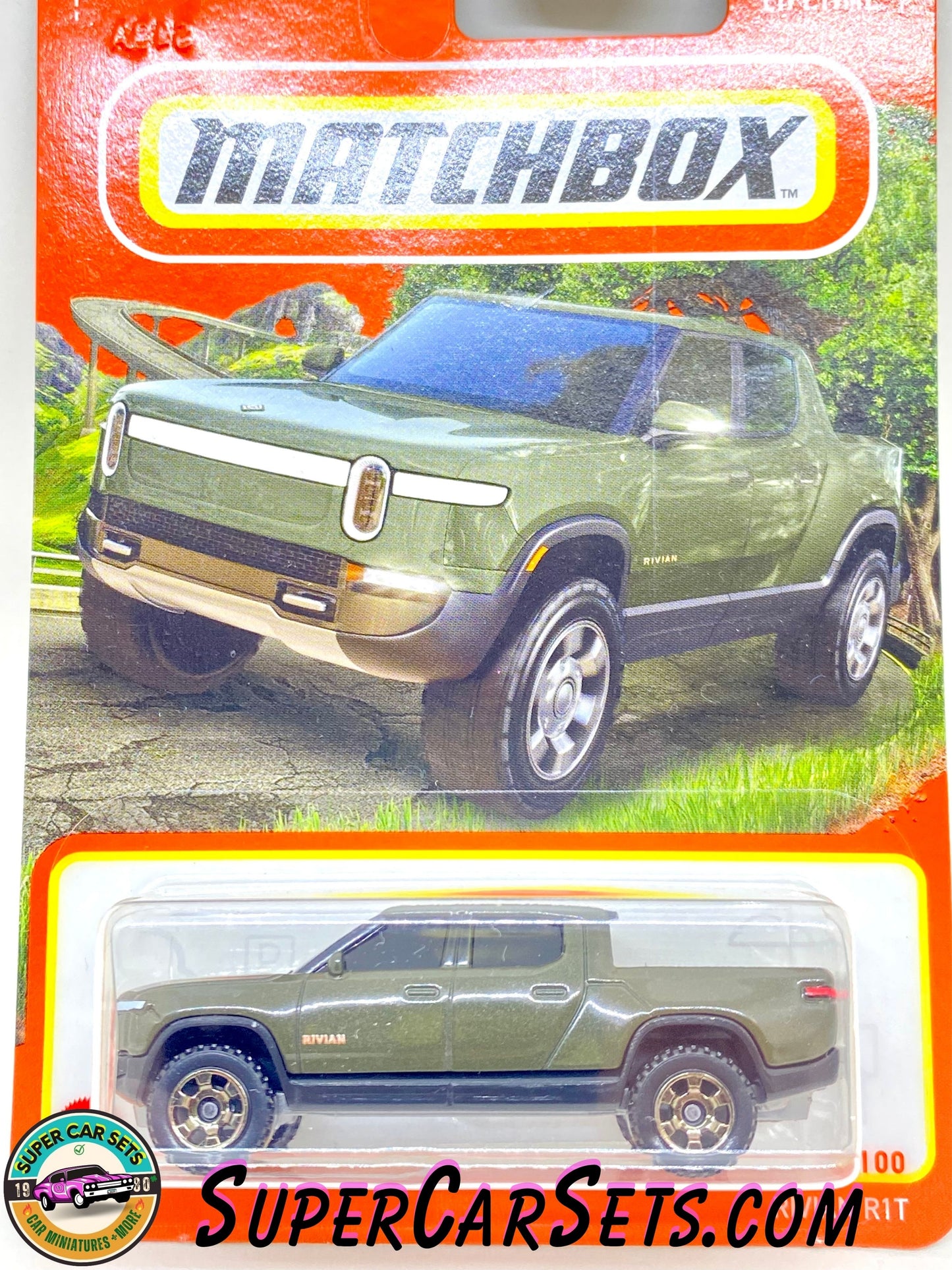 Rivian R1T (17/100) (olive green colour) - Matchbox