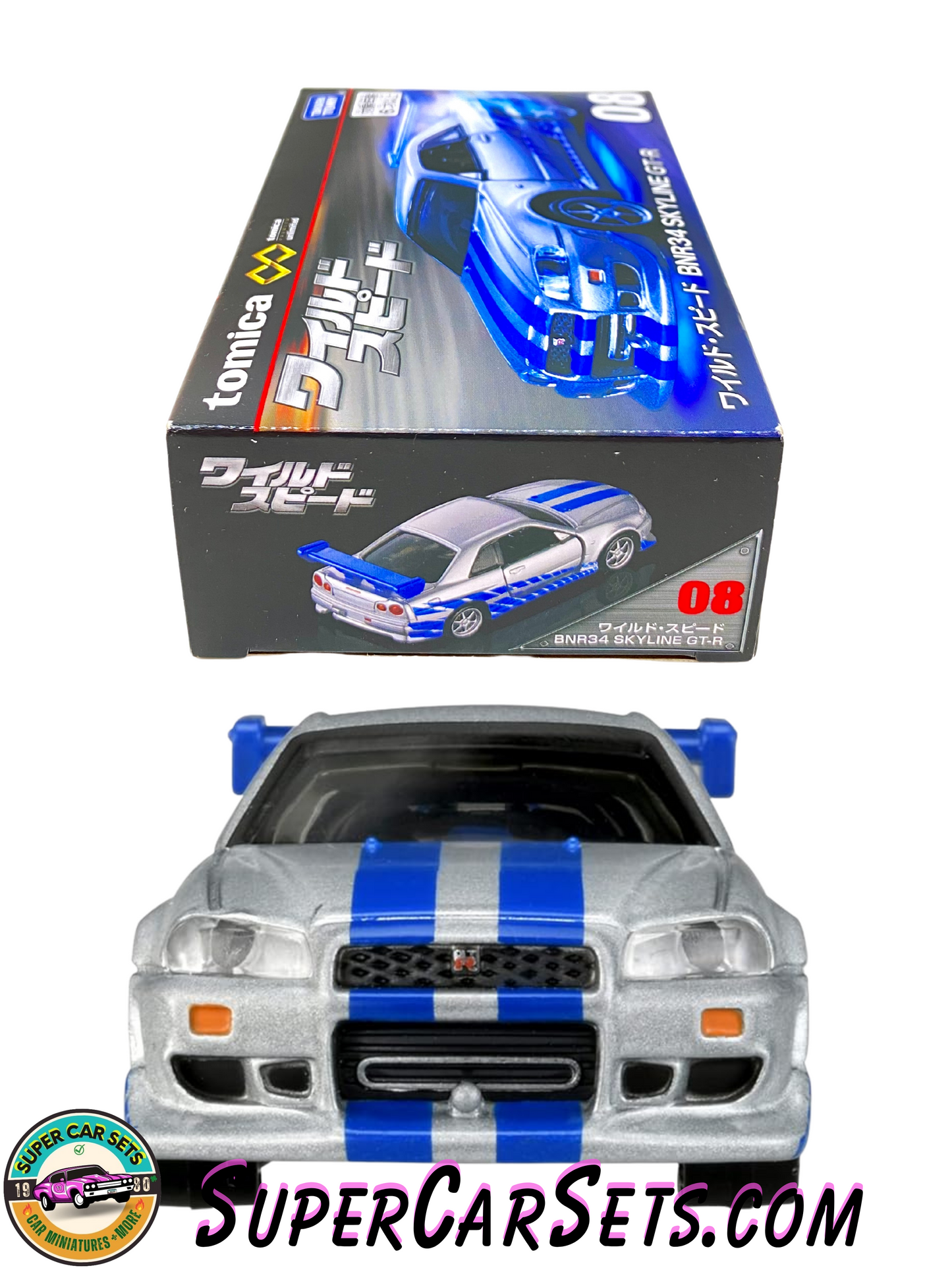 Fast and Furious BNR34 Skyline GT-R (1:64 scale) - Tomica Premium Unlimited (#08)