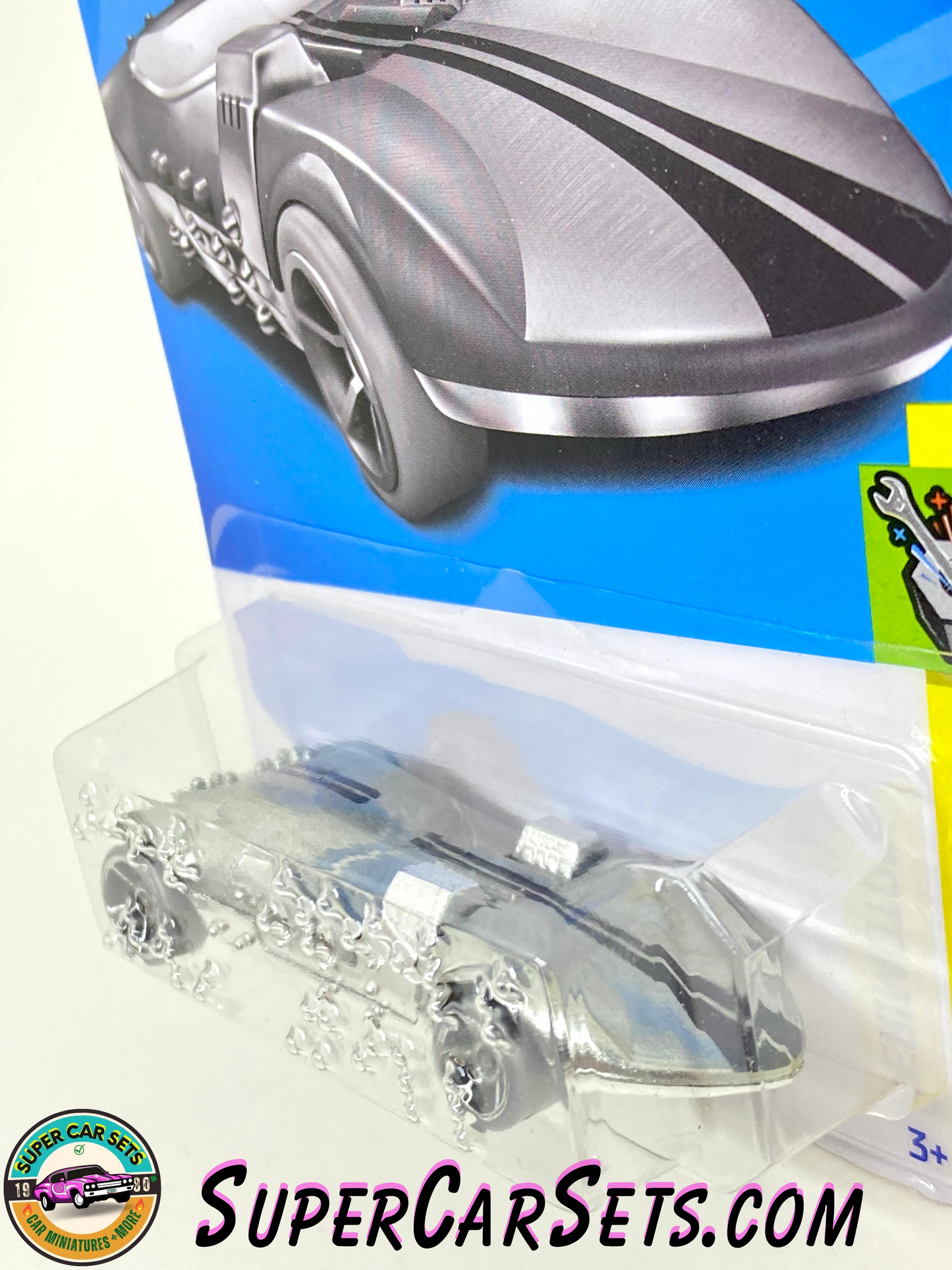 HW Braille Racer - Twin Mill (silver colour) - Hot Wheels Experimotors (4/5) (85/250)