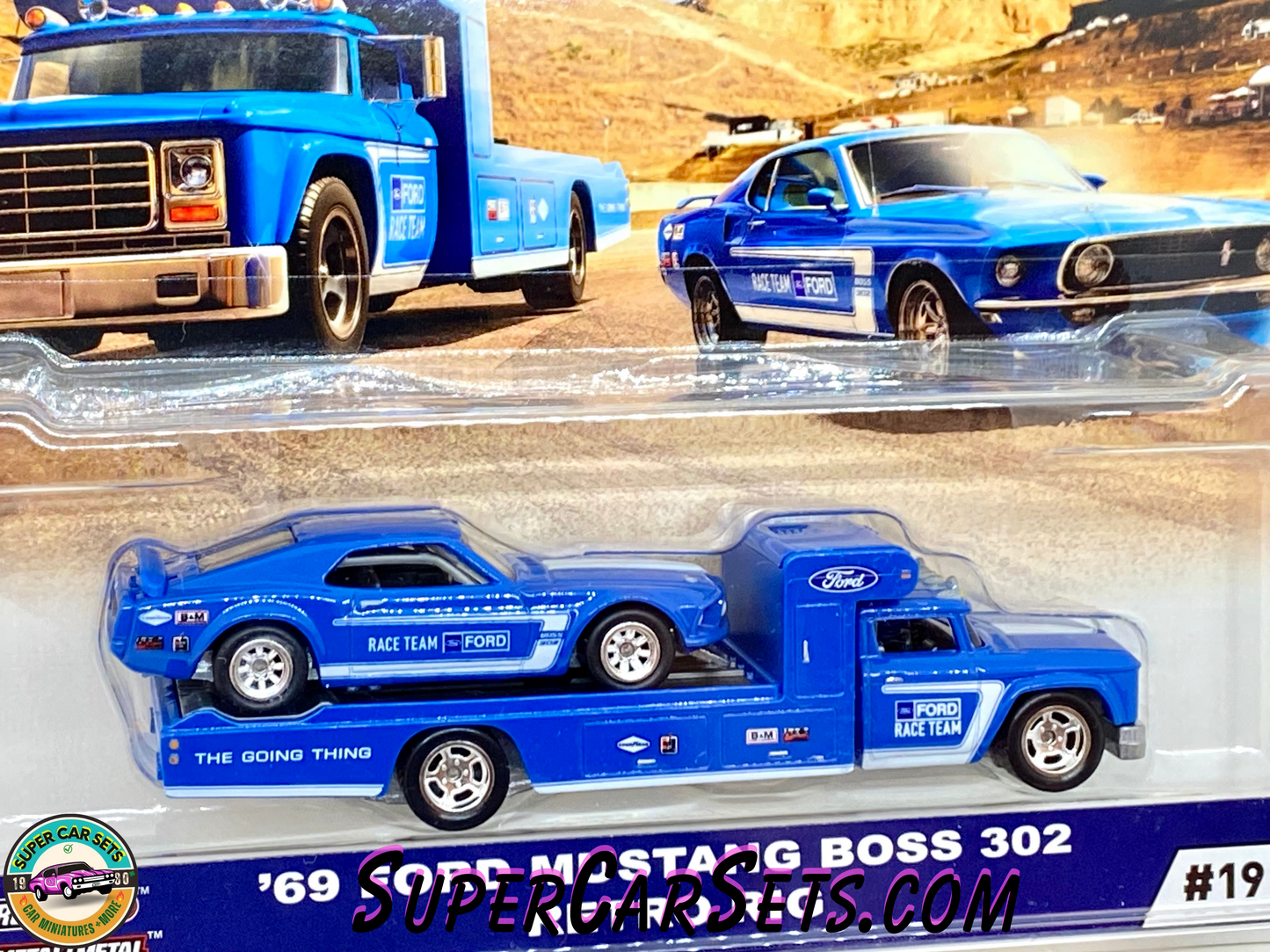 69 Ford Mustang Boss 302 Retro Rig - Hot Wheels Team Transport (#19)