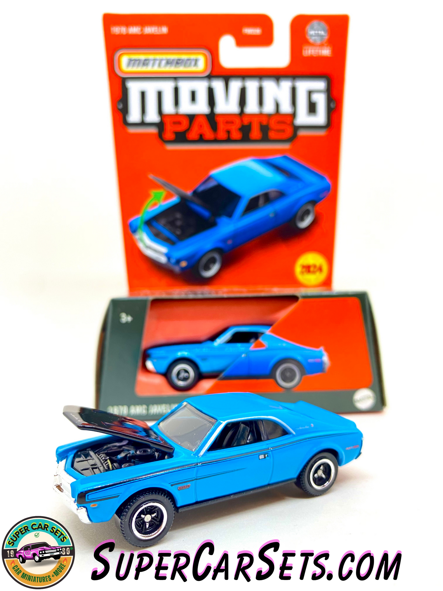 1970 AMC Javelin (blue colour) - Matchbox Moving Parts