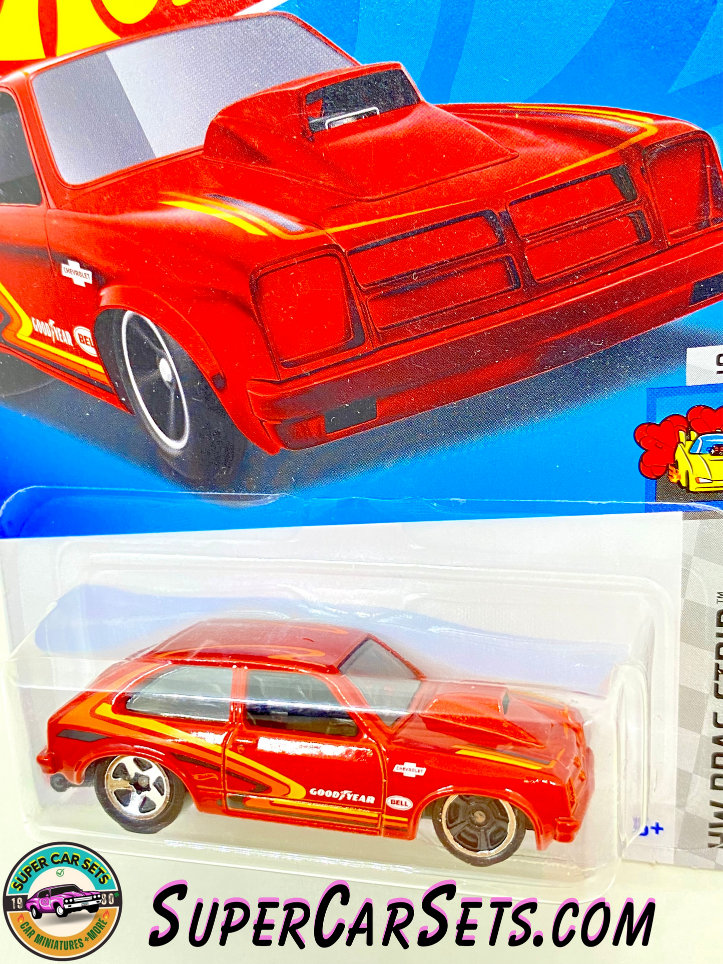 76 Chevy Chevette (red colour) - Hot Wheels HW Drag Strip - 2023 (9/10) (197/250)