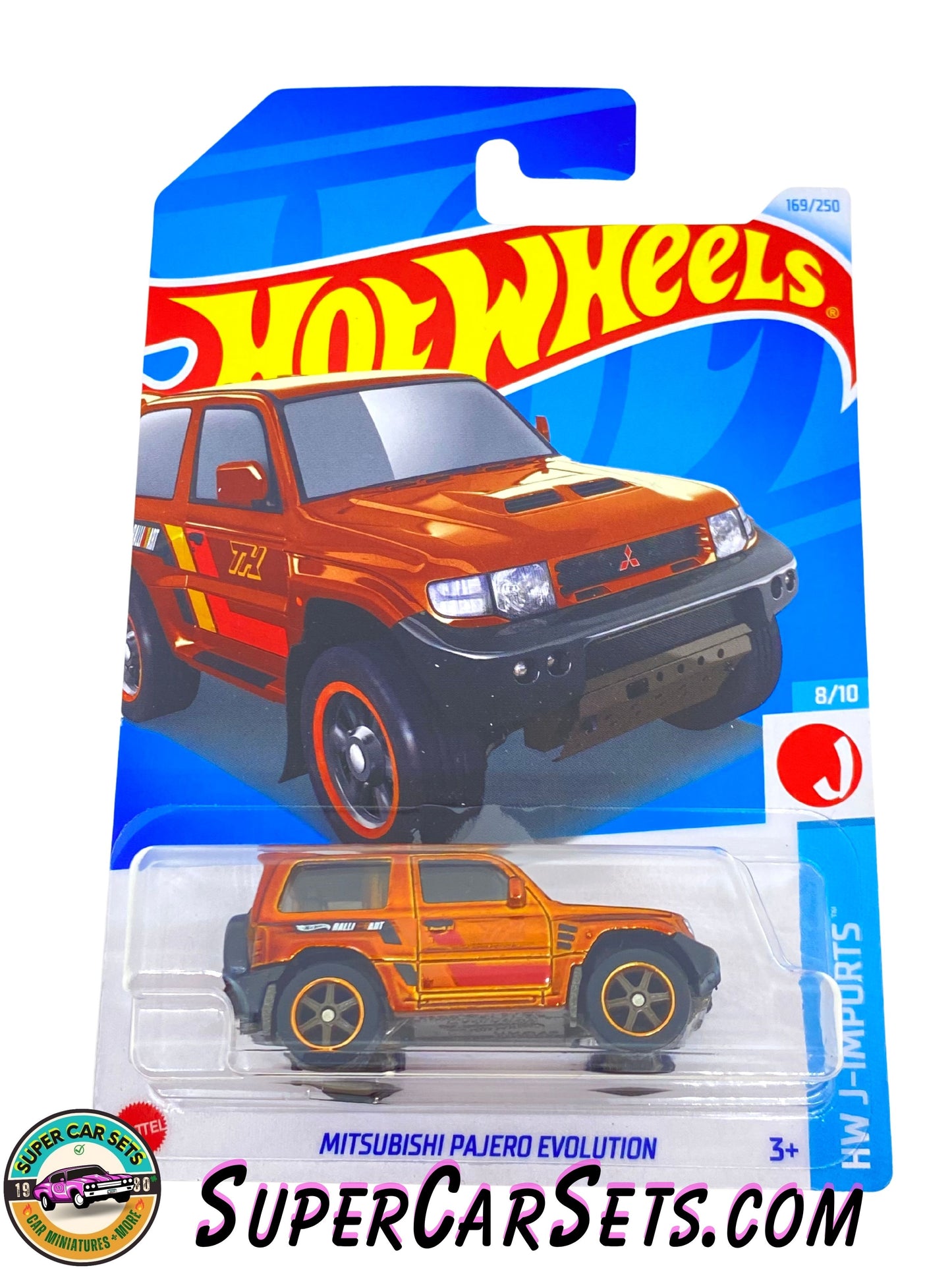 (SUPER TREASURE HUNT) Mitsubishi Pajero Evolution (orange colour) - Hot Wheels HW J-Imports - 2024 (8/10) (169/250)