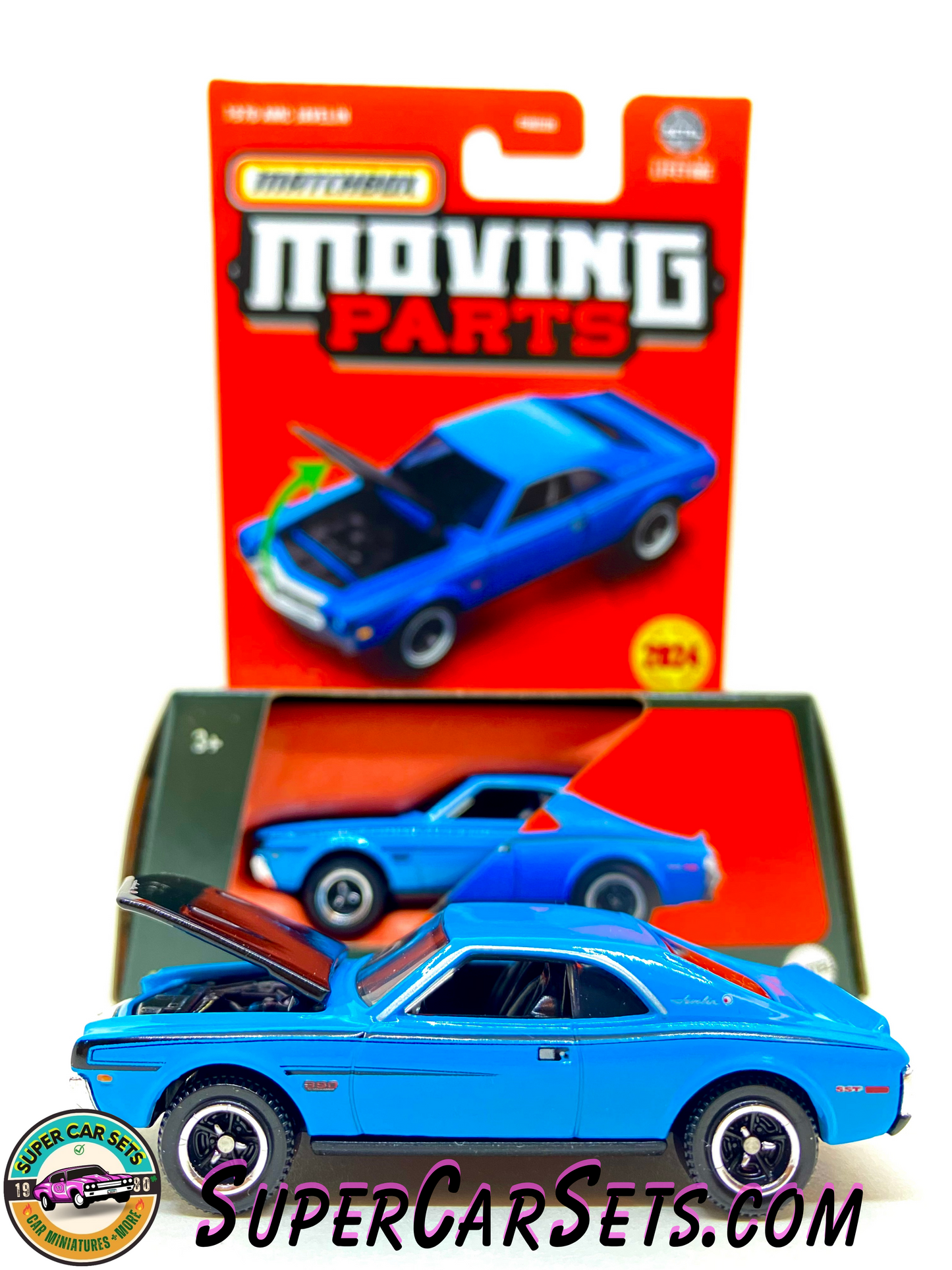 1970 AMC Javelin (blue colour) - Matchbox Moving Parts