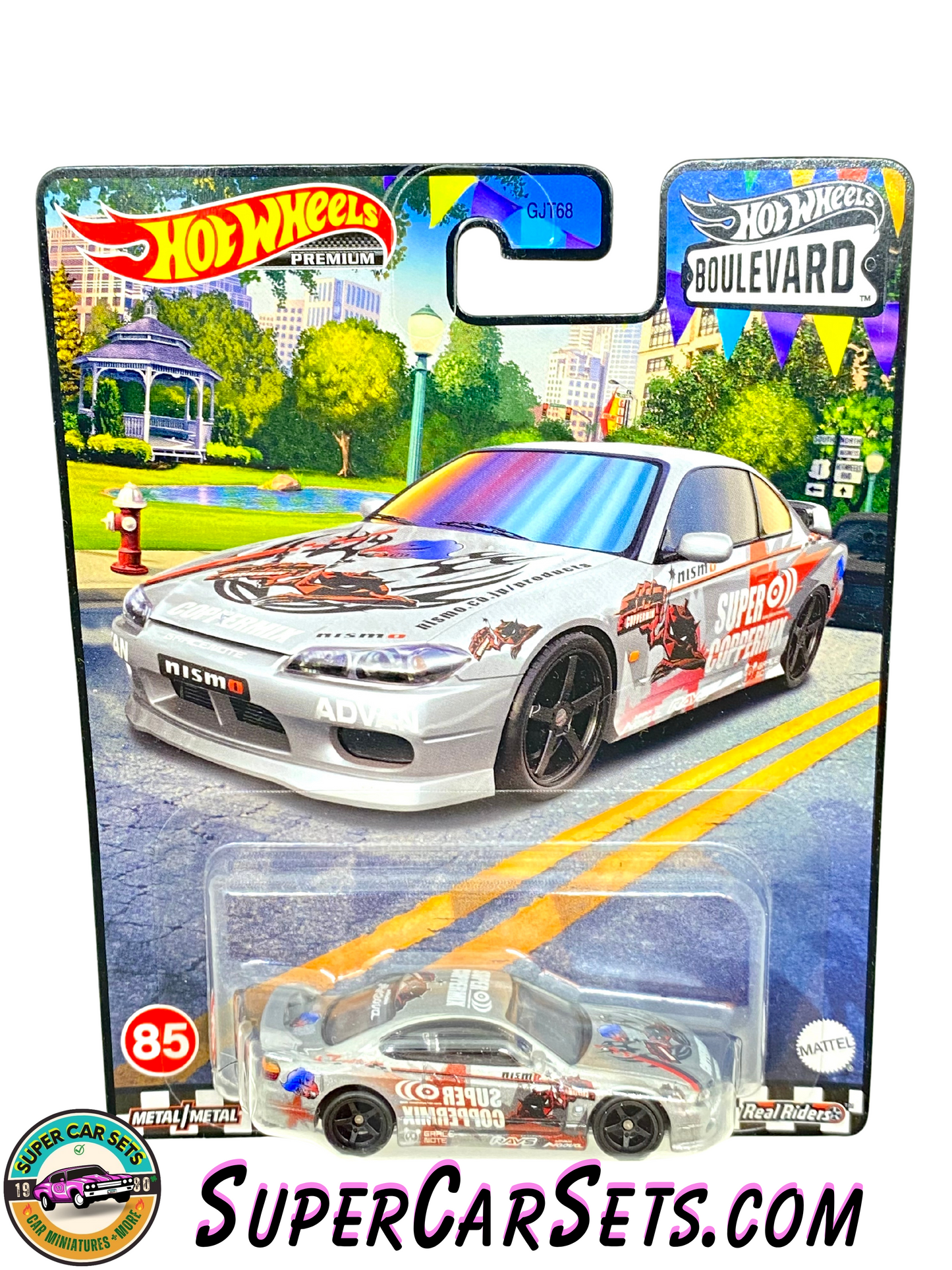 Nissan Silvia (S15 Niscom R-Tune Proto) (car in perfect condition, side card cracked) - Hot Wheels Premium Boulevard #85