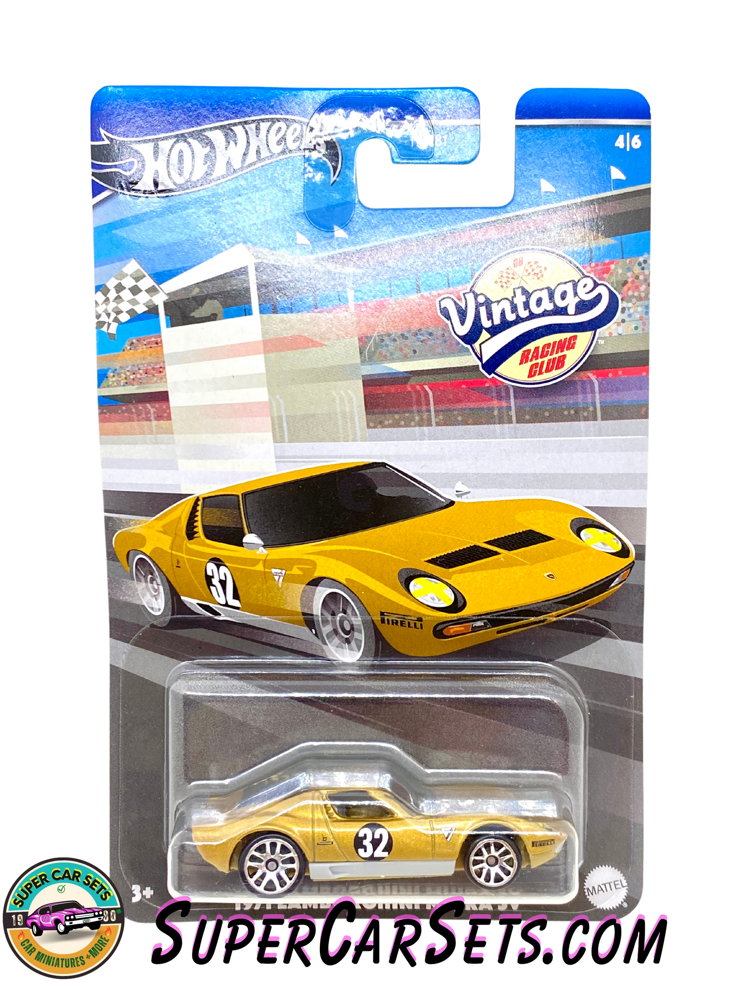 1971 Lamborghini Miura SV - Hot Wheels Vintage Racing Club - (4/6) (HRV03)