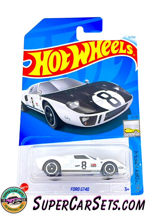 Ford GT40 - Hot Wheels Factory Fresh 2024 (2/10) (12/250) (white colour)