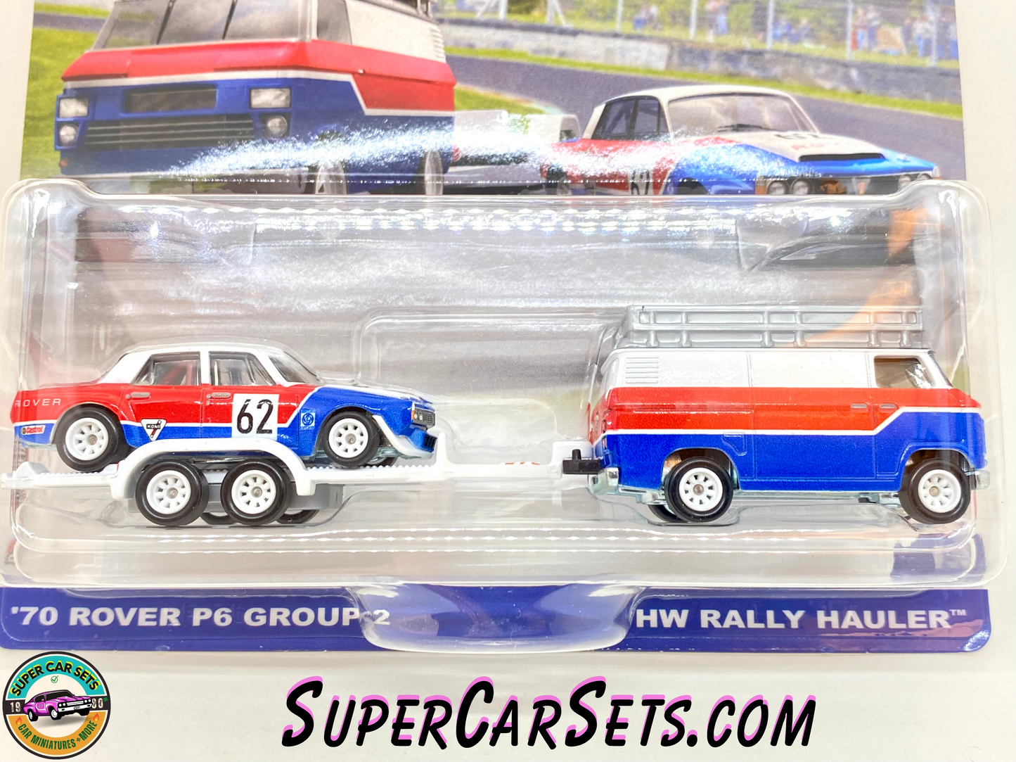 70 Rover P6 Group 2 + HW Rally Hauler - Hot Wheels Team Transport (#55)