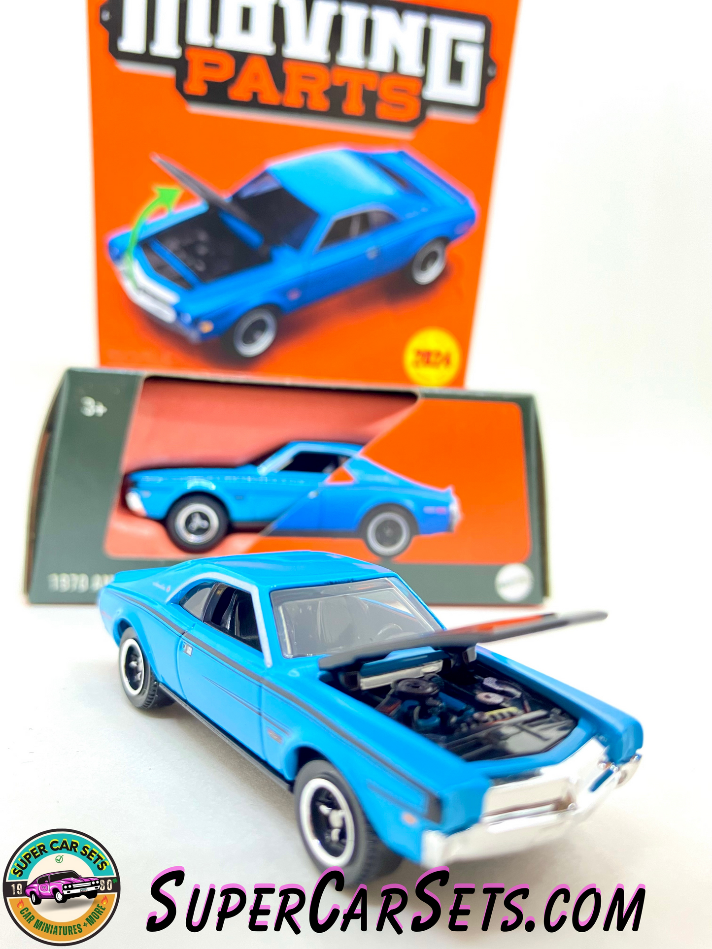 1970 AMC Javelin (blue colour) - Matchbox Moving Parts