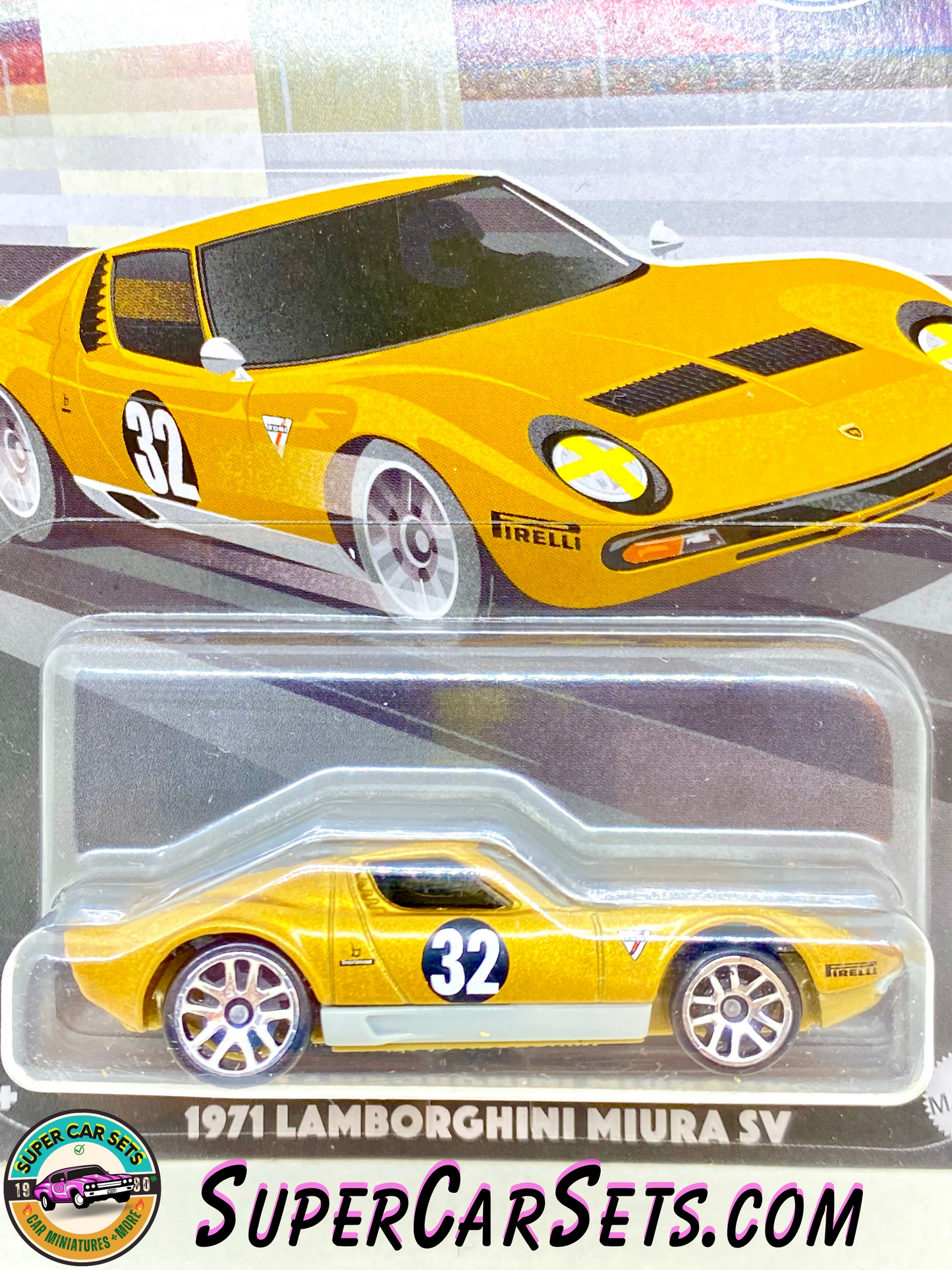 1971 Lamborghini Miura SV - Hot Wheels Vintage Racing Club - (4/6) (HRV03)