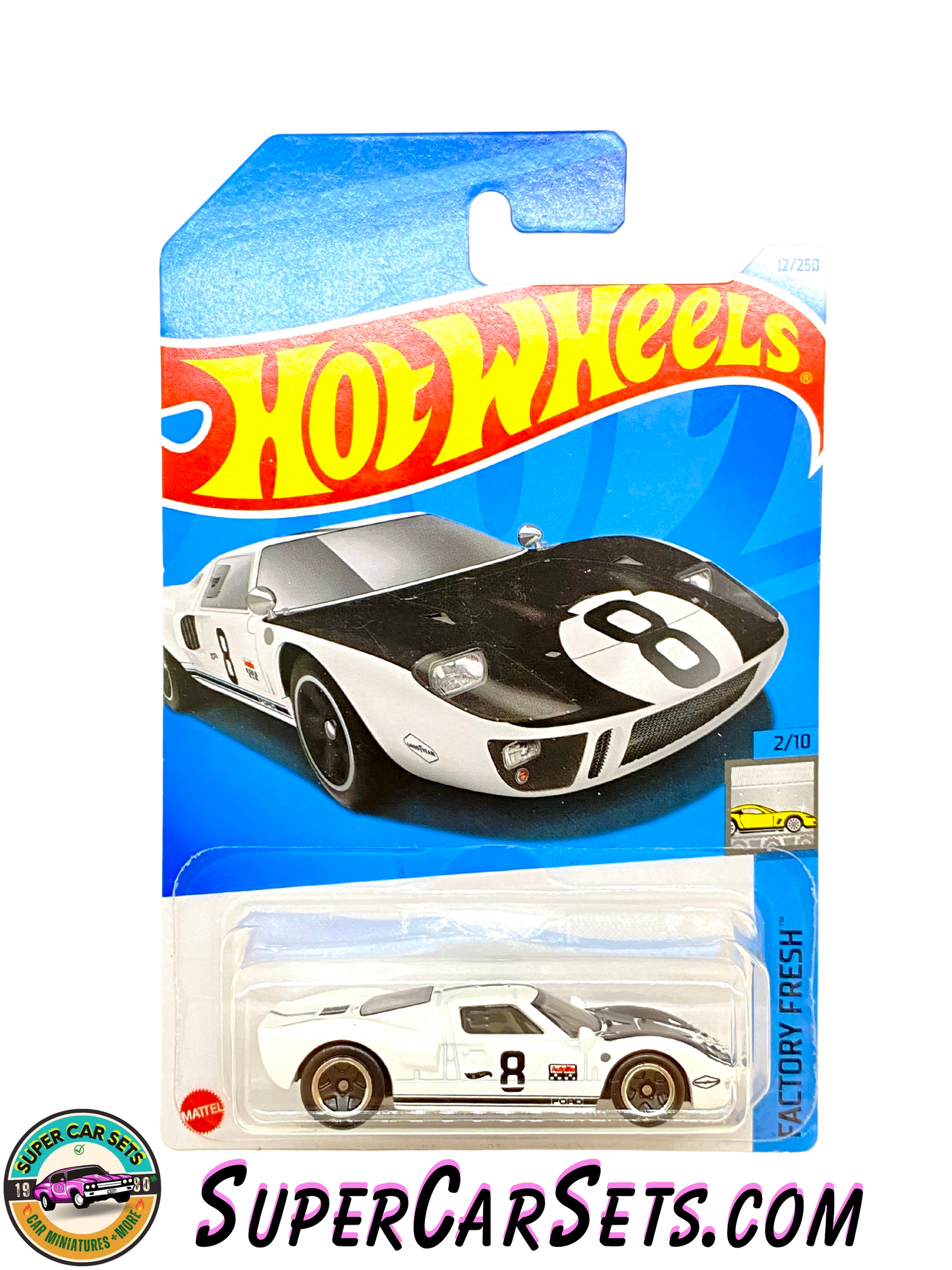 Ford GT40 - Hot Wheels Factory Fresh 2024 (2/10) (12/250) (white colour)