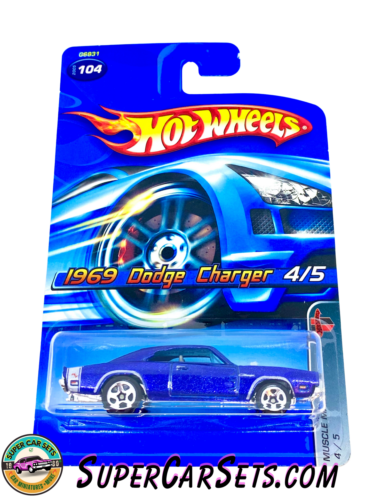 1969 Dodge Charger - Hot Wheels Muscle Mania (4/5) (#104) (G6831) (Year launched 2005)