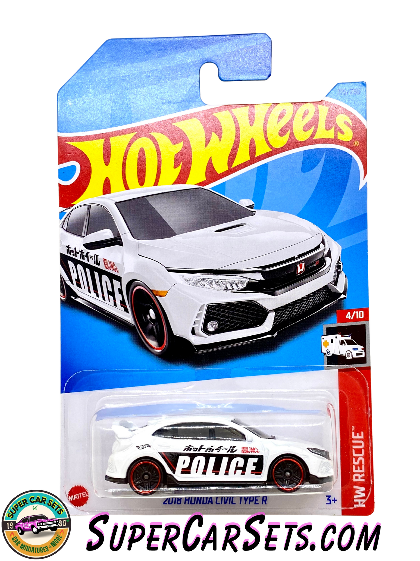 2018 Honda Civic Type R (Police) - Hot Wheels HW Rescue 2023 (4/10) (215/250)