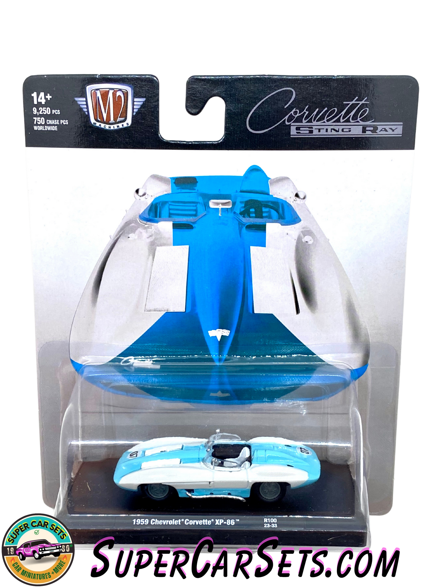 1959 Chevrolet Corvette XP-86 (#07 light blue and white colour) by M2 Machines