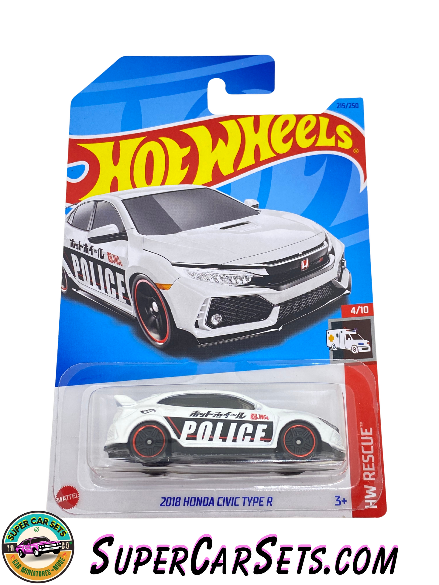 2018 Honda Civic Type R (Police) - Hot Wheels HW Rescue 2023 (4/10) (215/250)