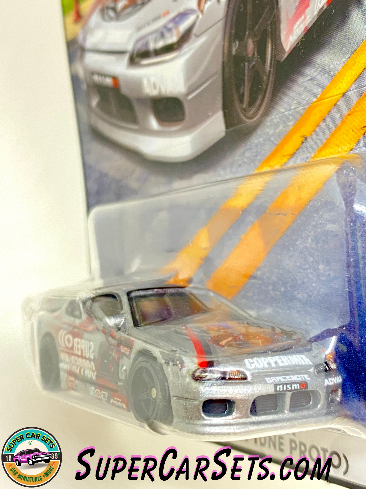 Nissan Silvia (S15 Niscom R-Tune Proto) (car in perfect condition, side card cracked) - Hot Wheels Premium Boulevard #85