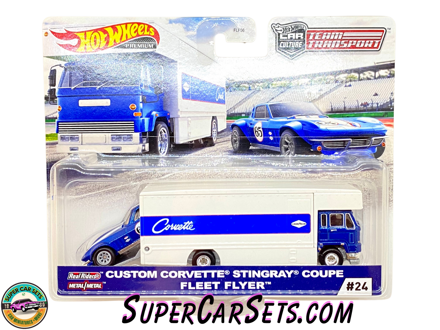 Custom Corvette Stingray Coupe Fleet Flyer - Hot Wheels Team Transport (#24)