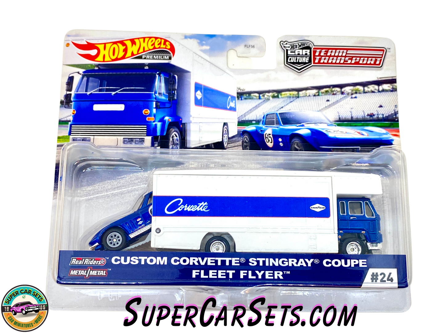 Custom Corvette Stingray Coupe Fleet Flyer - Hot Wheels Team Transport (#24)