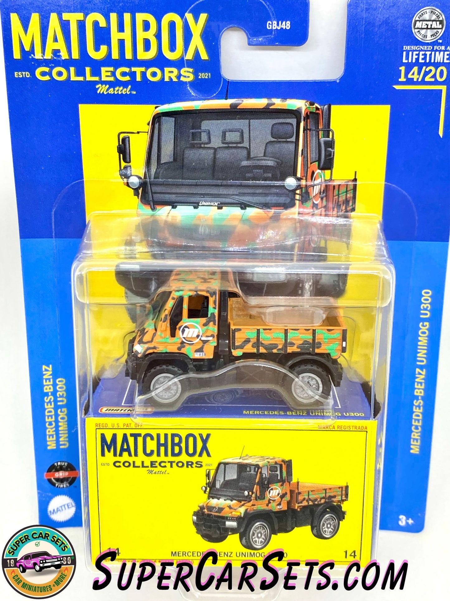 Mercedes-Benz Unimog U300 (card slightly bent) - Matchbox Collectors  14/20