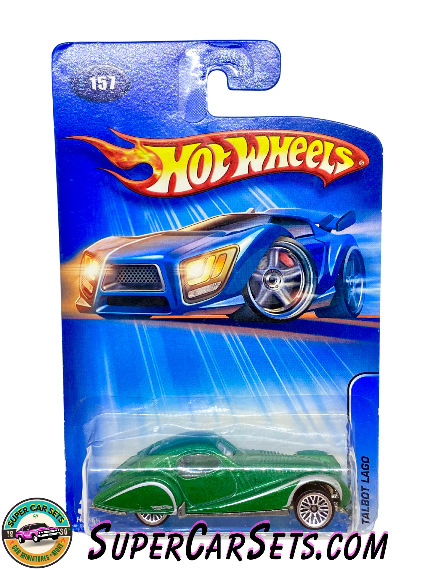 Hot Wheels (Year launched 2005) - Talbot Lago (#157) (24/50) (green colour) (Card Cracked)