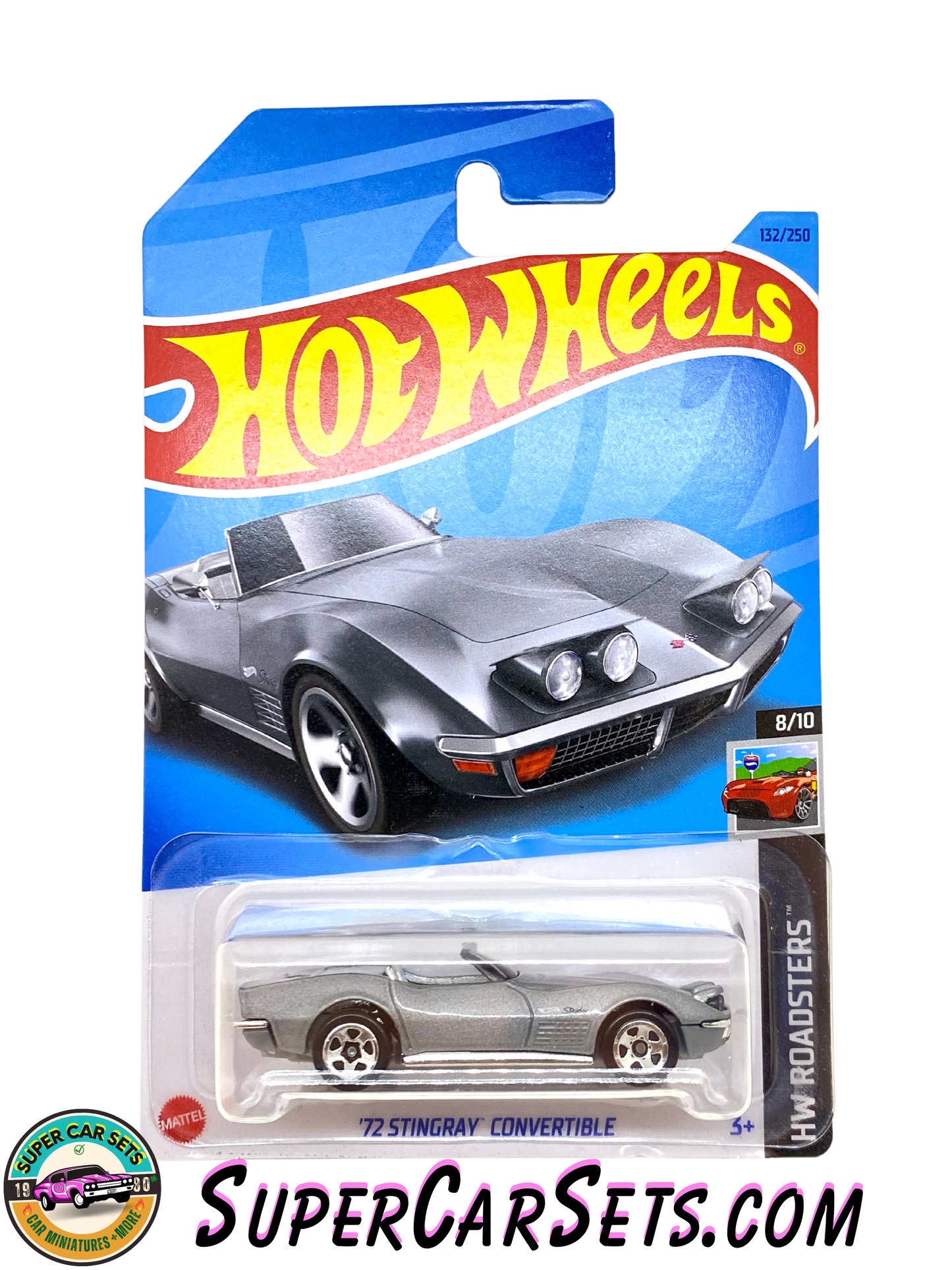 72 Stingray Convertible (silver colour) - Hot Wheels HW Roadsters - 2023 (8/10) (132/250)