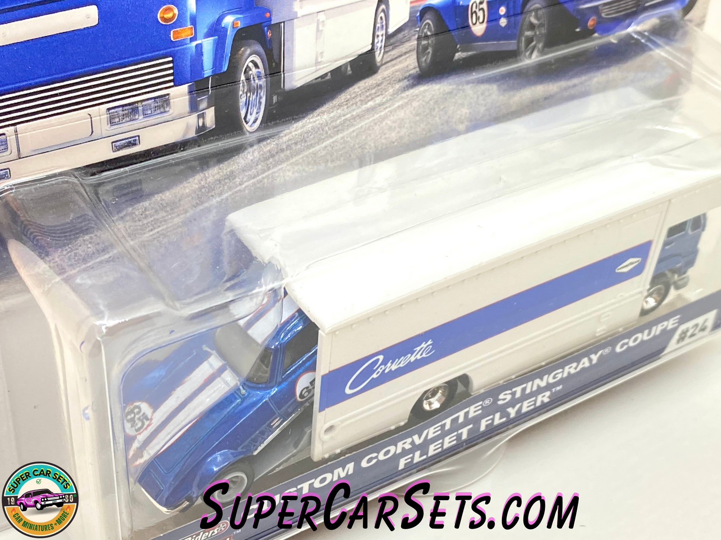 Custom Corvette Stingray Coupe Fleet Flyer - Hot Wheels Team Transport (#24)