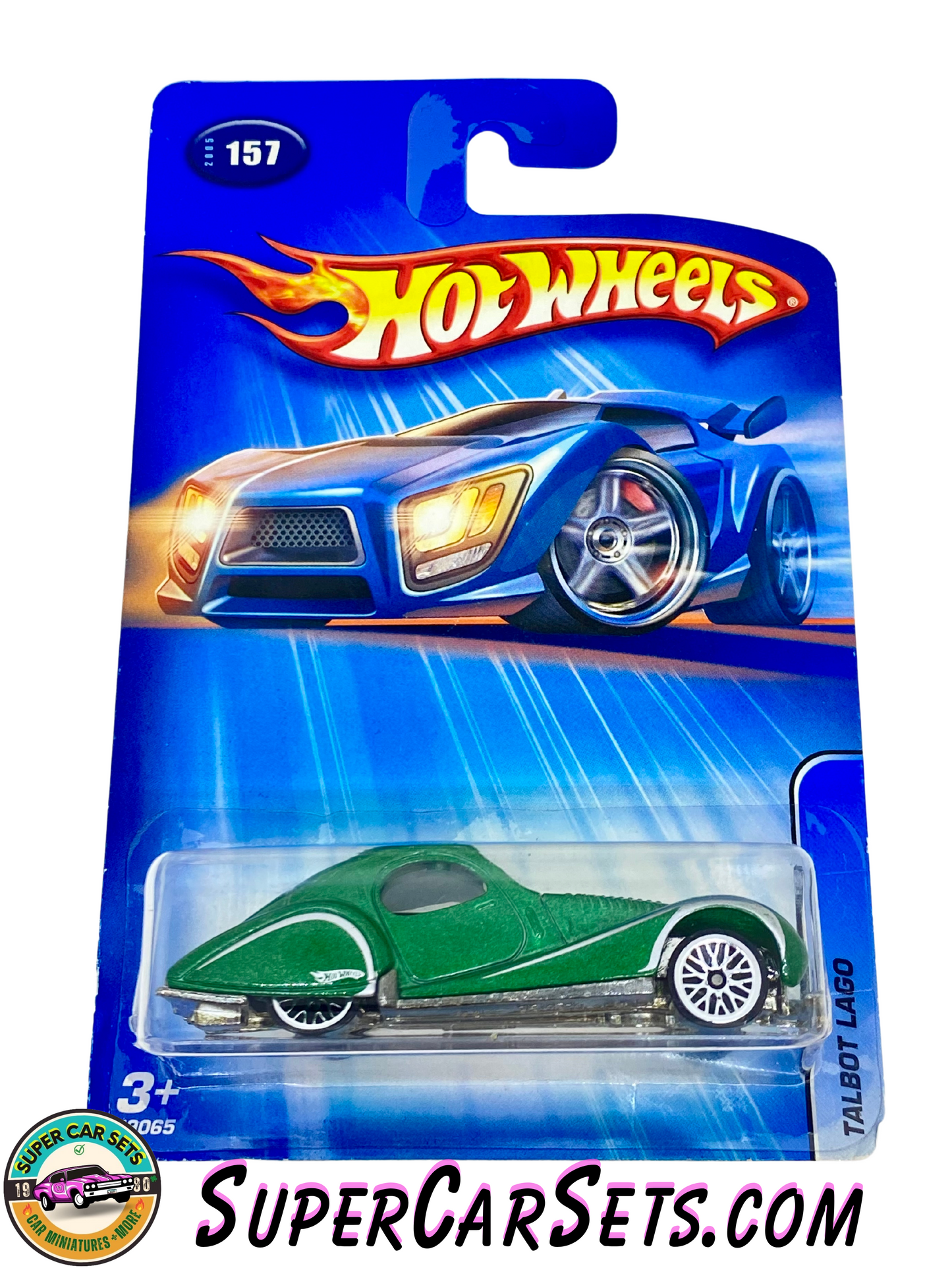 Hot Wheels (Year launched 2005) - Talbot Lago (#157) (24/50) (green colour) (Card Cracked)