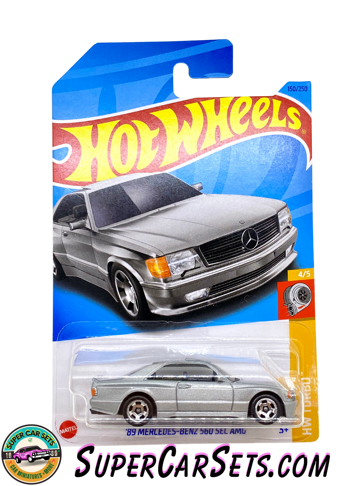 89 Mercedes-Benz 560 SEC AMG (silver colour) - Hot Wheels HW Turbo 2024 (4/5) (150/250)