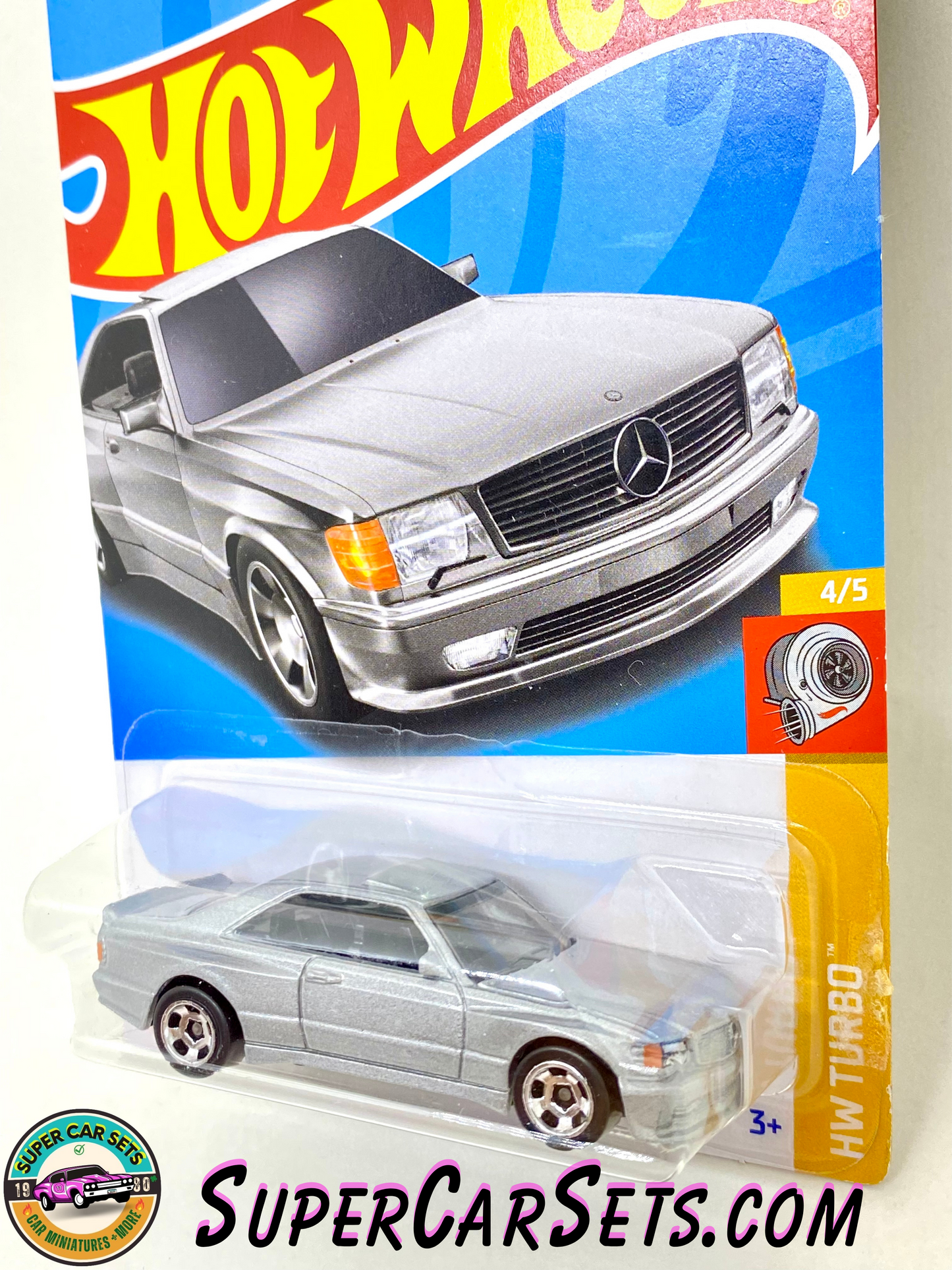 89 Mercedes-Benz 560 SEC AMG (silver colour) - Hot Wheels HW Turbo 2024 (4/5) (150/250)