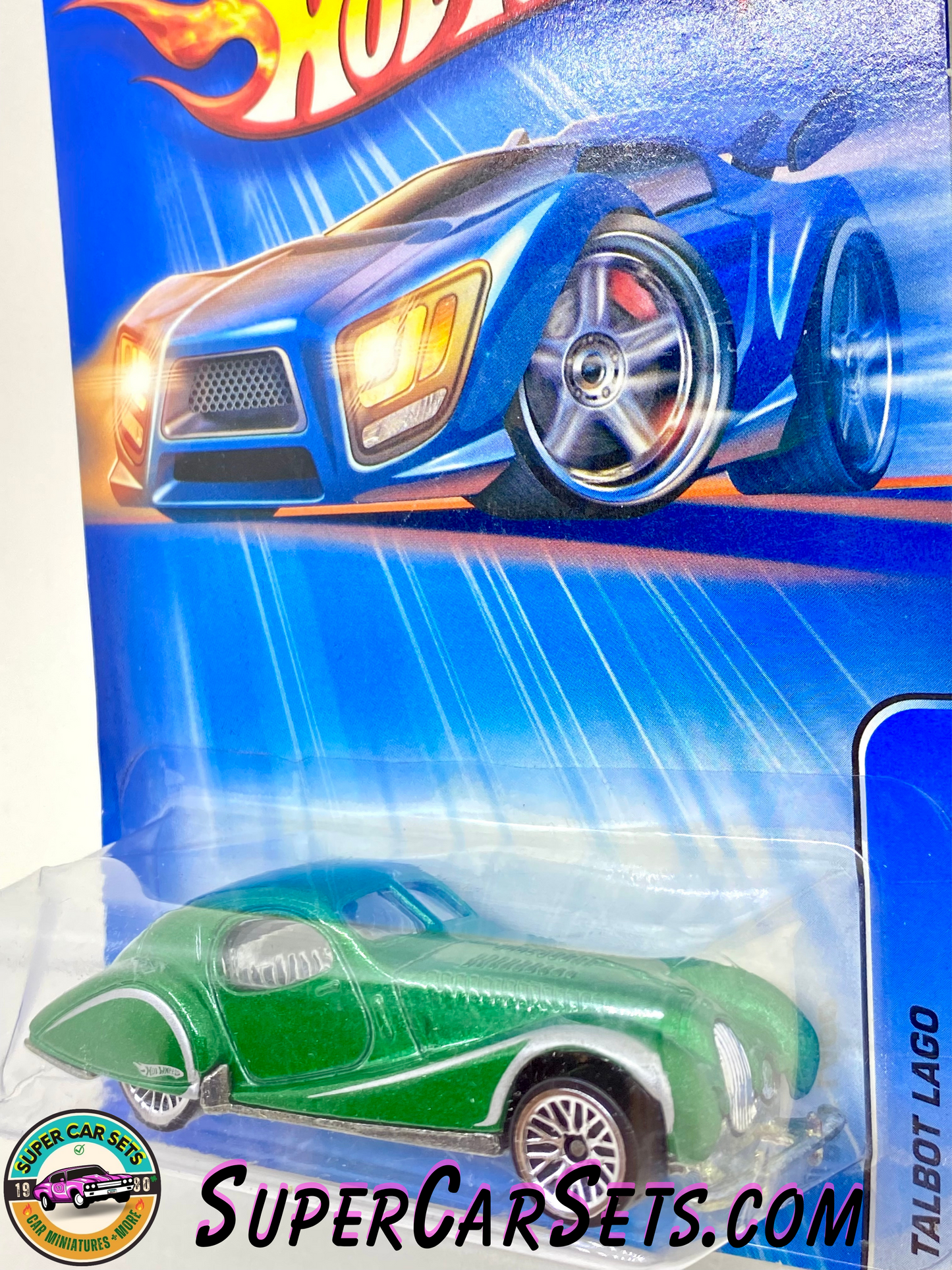 Hot Wheels (Year launched 2005) - Talbot Lago (#157) (24/50) (green colour) (Card Cracked)