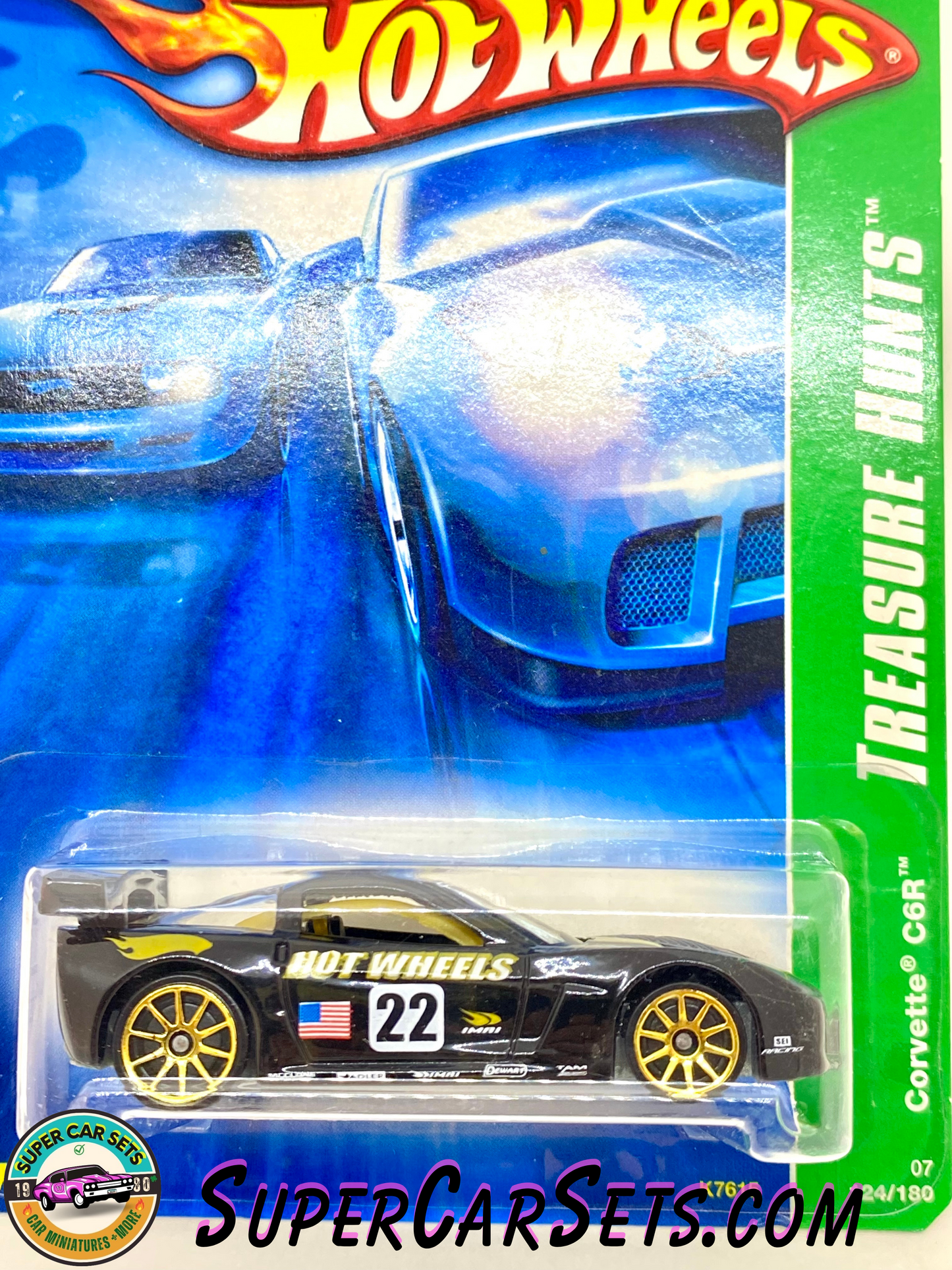 Hot Wheels - Mainline - Treasure Hunts 2007 - Corvette C6R (4/12) (124/180)